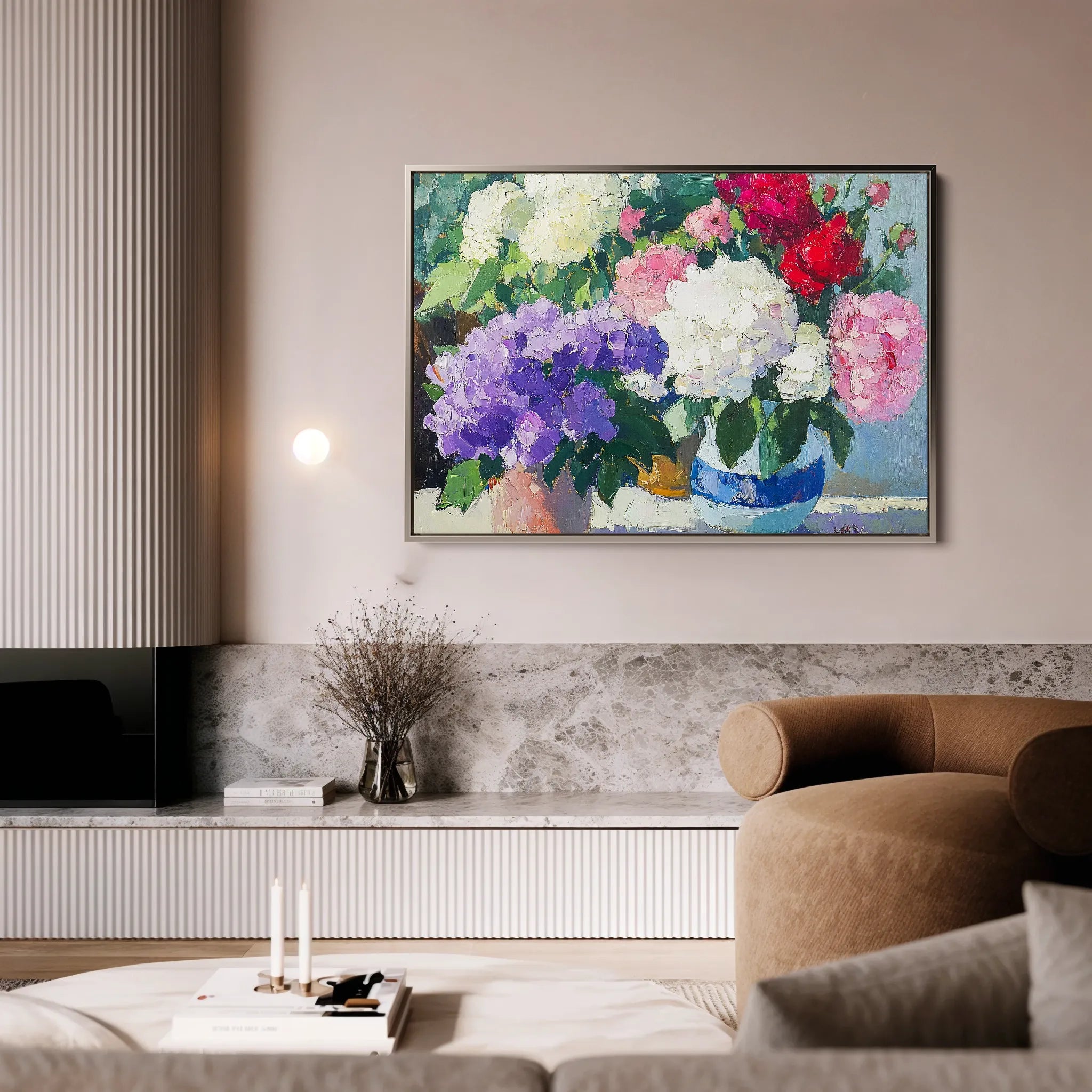 Floral 943 Canvas Art 60 x 40 cm / Black