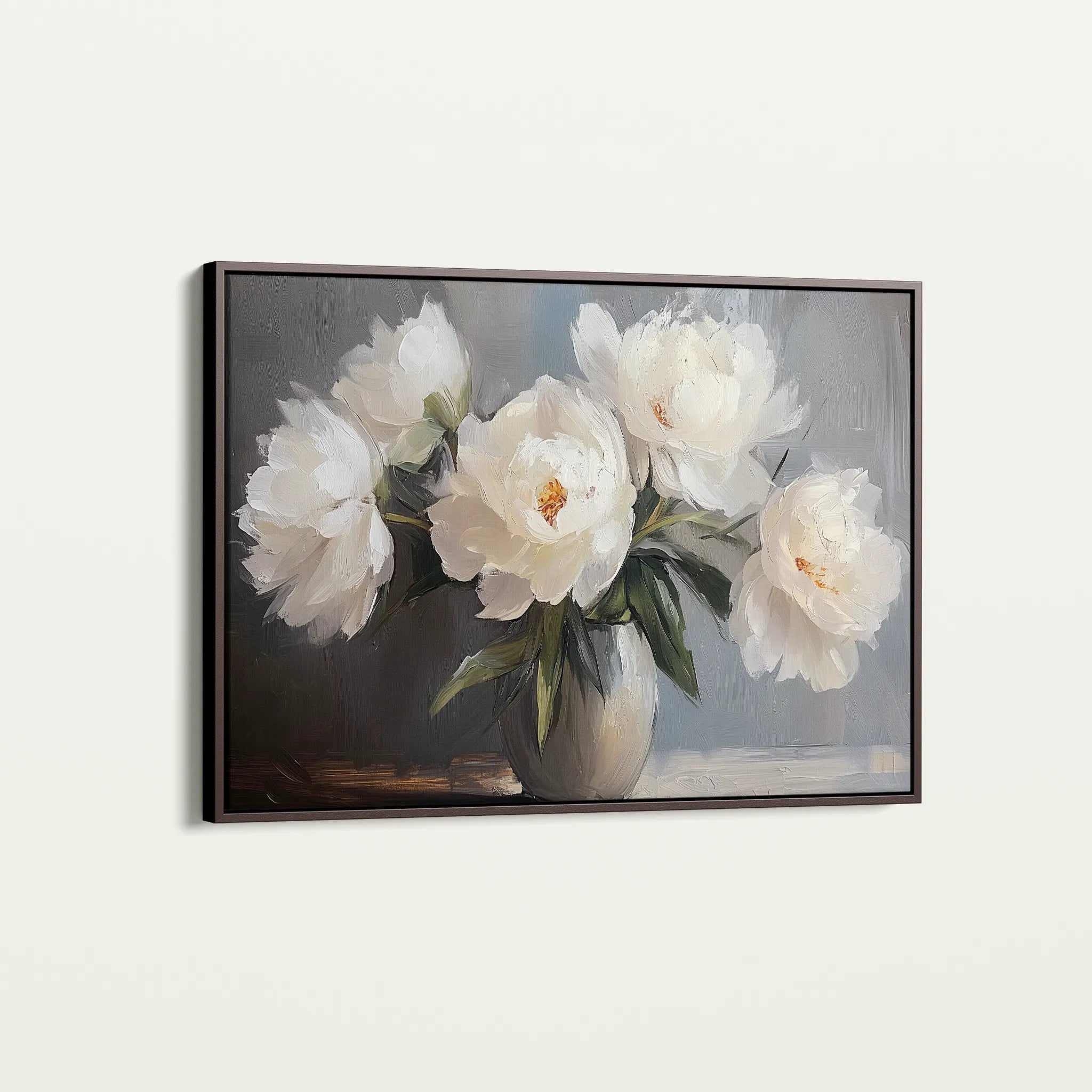 Floral 944 Canvas Art 60 x 40 cm / Black