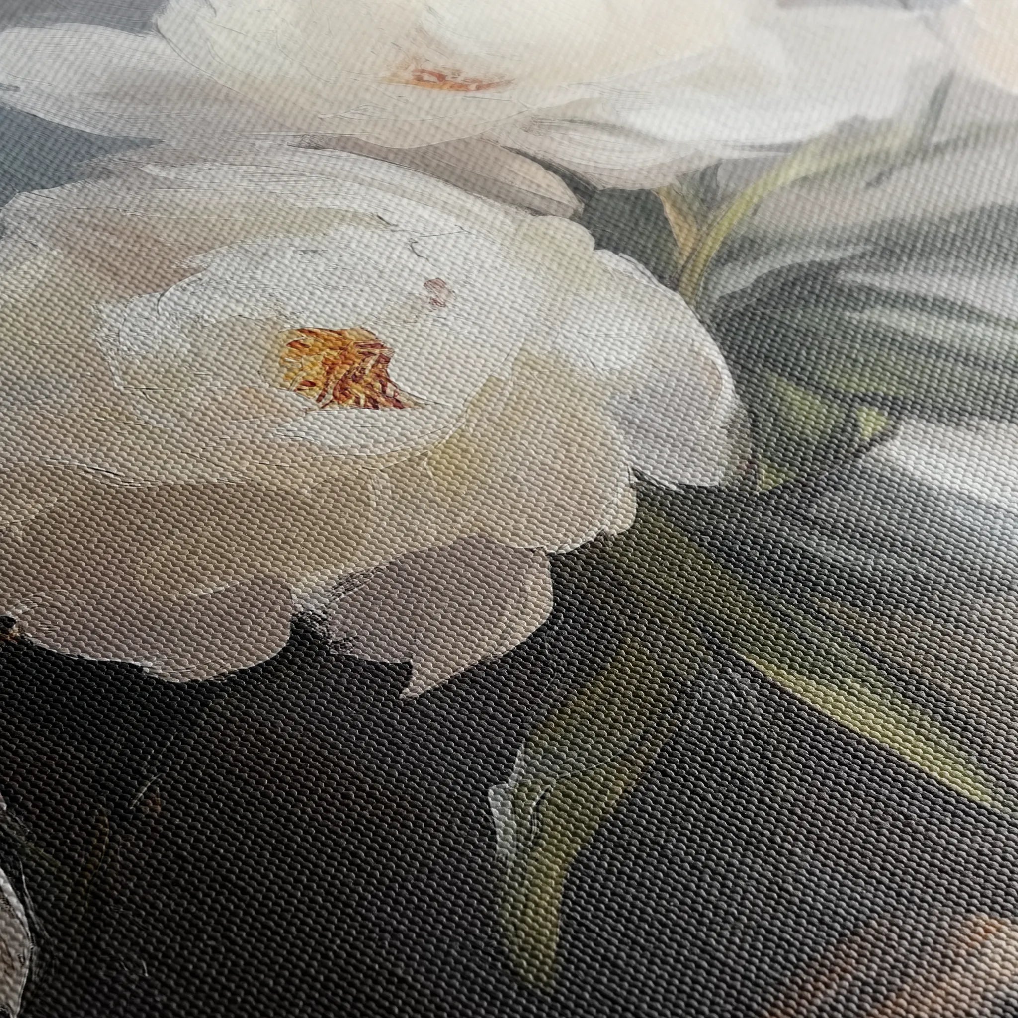 Floral 944 Canvas Art 60 x 40 cm / Black