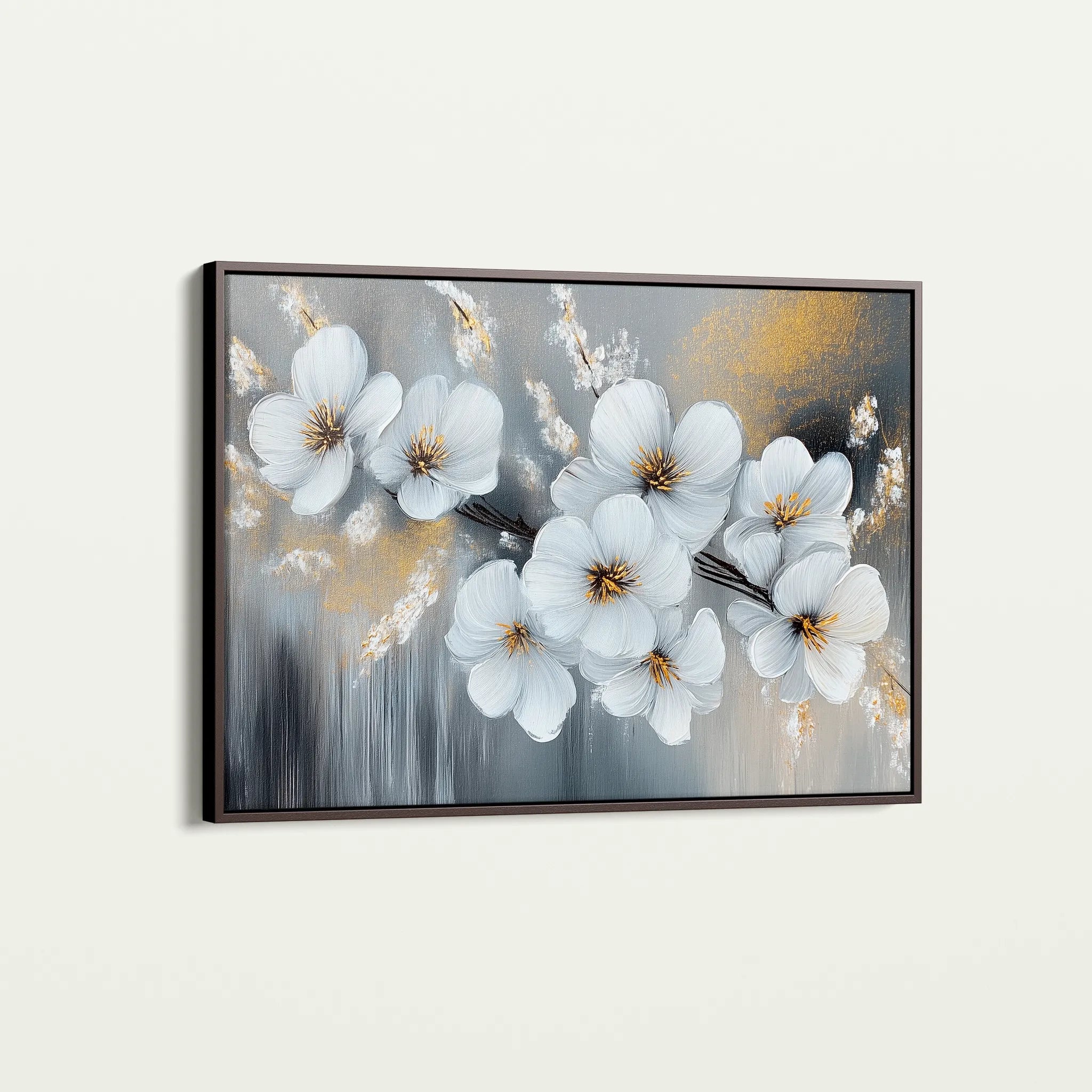 Floral 945 Canvas Art 60 x 40 cm / Black