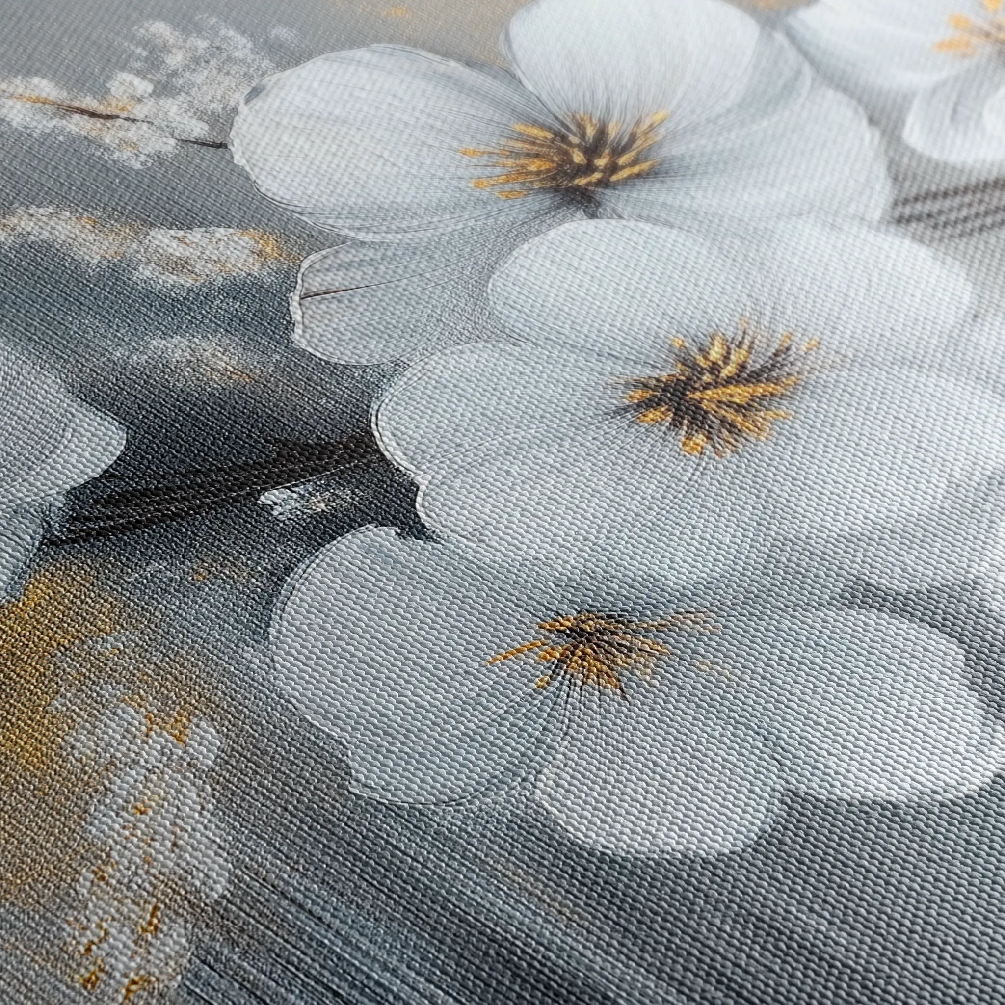 Floral 945 Canvas Art 60 x 40 cm / Black