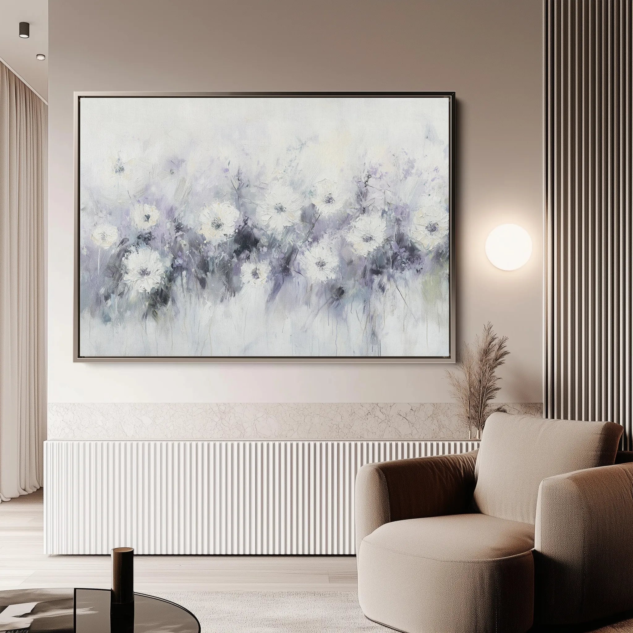 Floral 946 Canvas Art 60 x 40 cm / Black