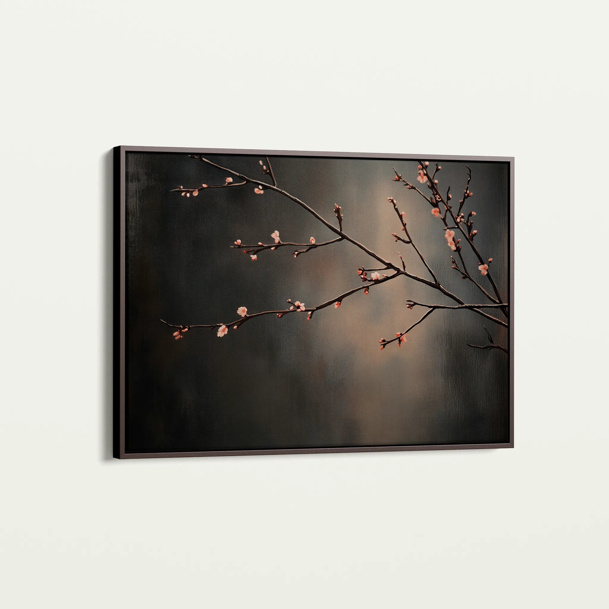 Floral 947 Canvas Art 60 x 40 cm / Black