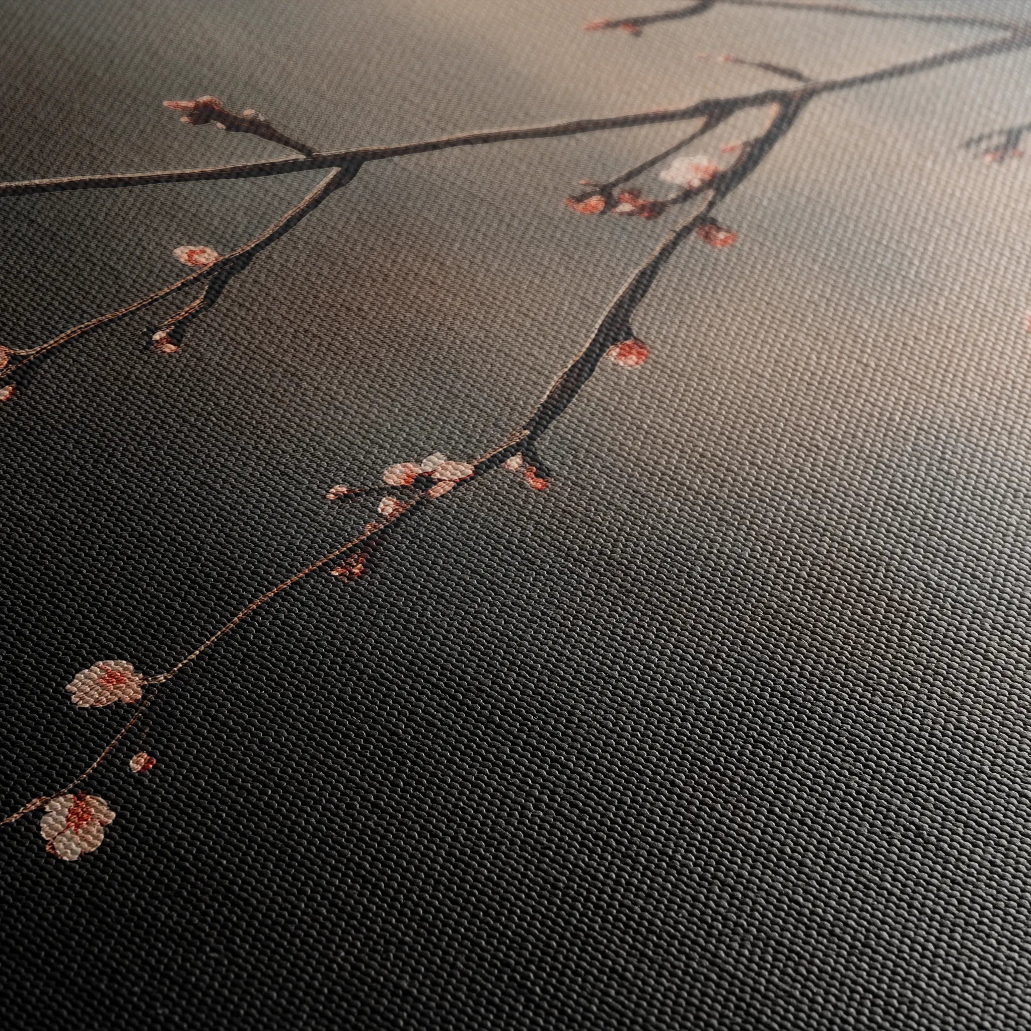 Floral 947 Canvas Art 60 x 40 cm / Black