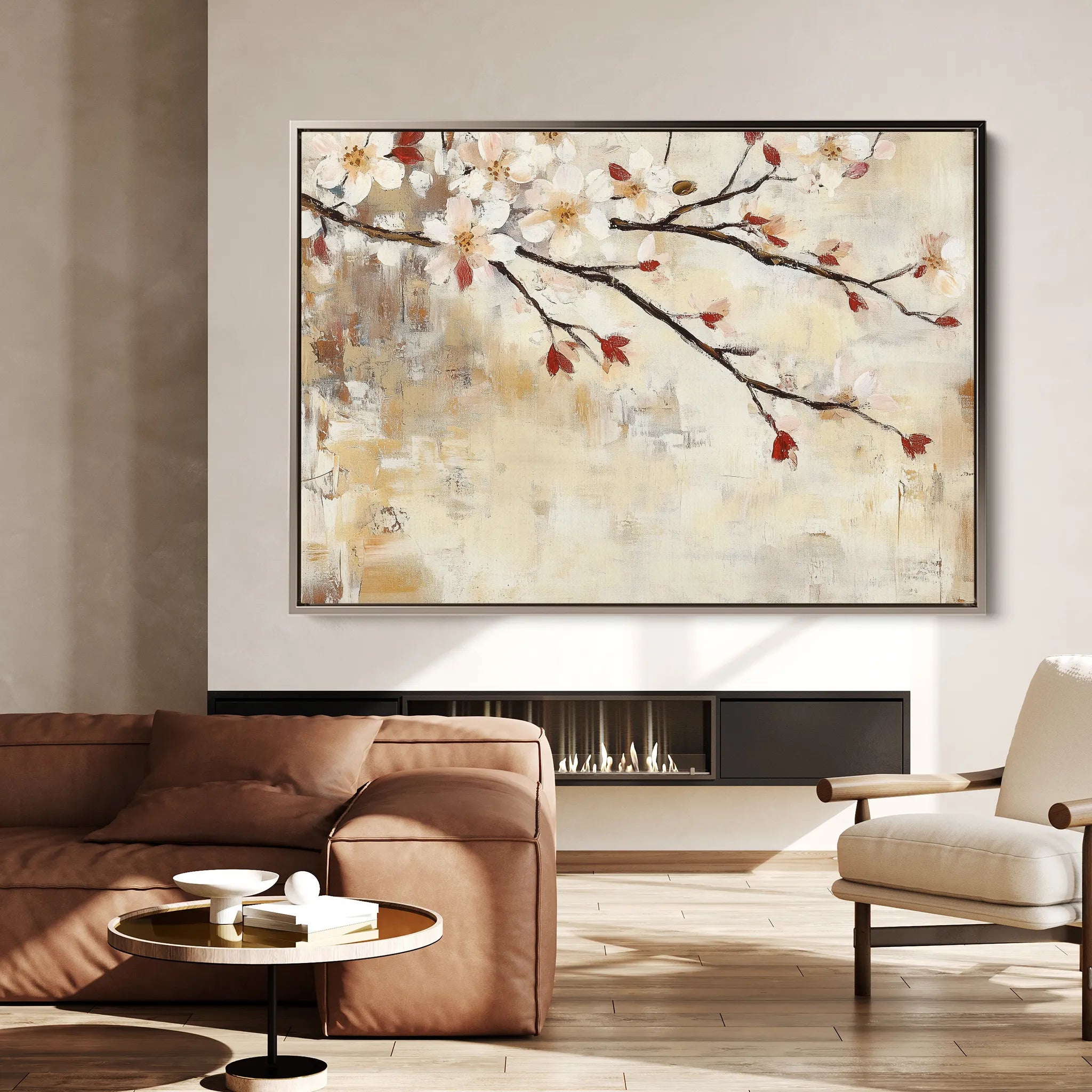 Floral 948 Canvas Art 60 x 40 cm / Black