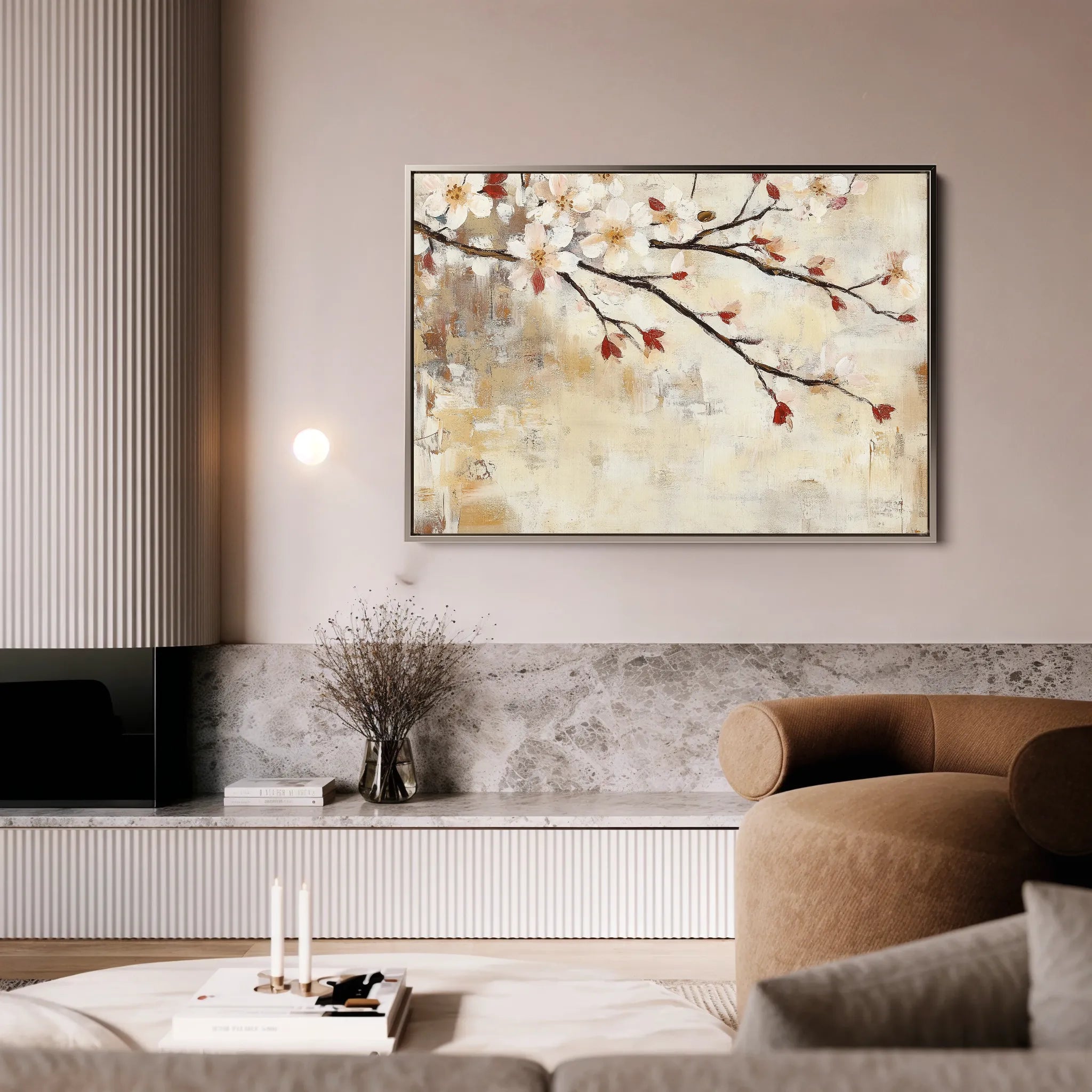 Floral 948 Canvas Art 60 x 40 cm / Black