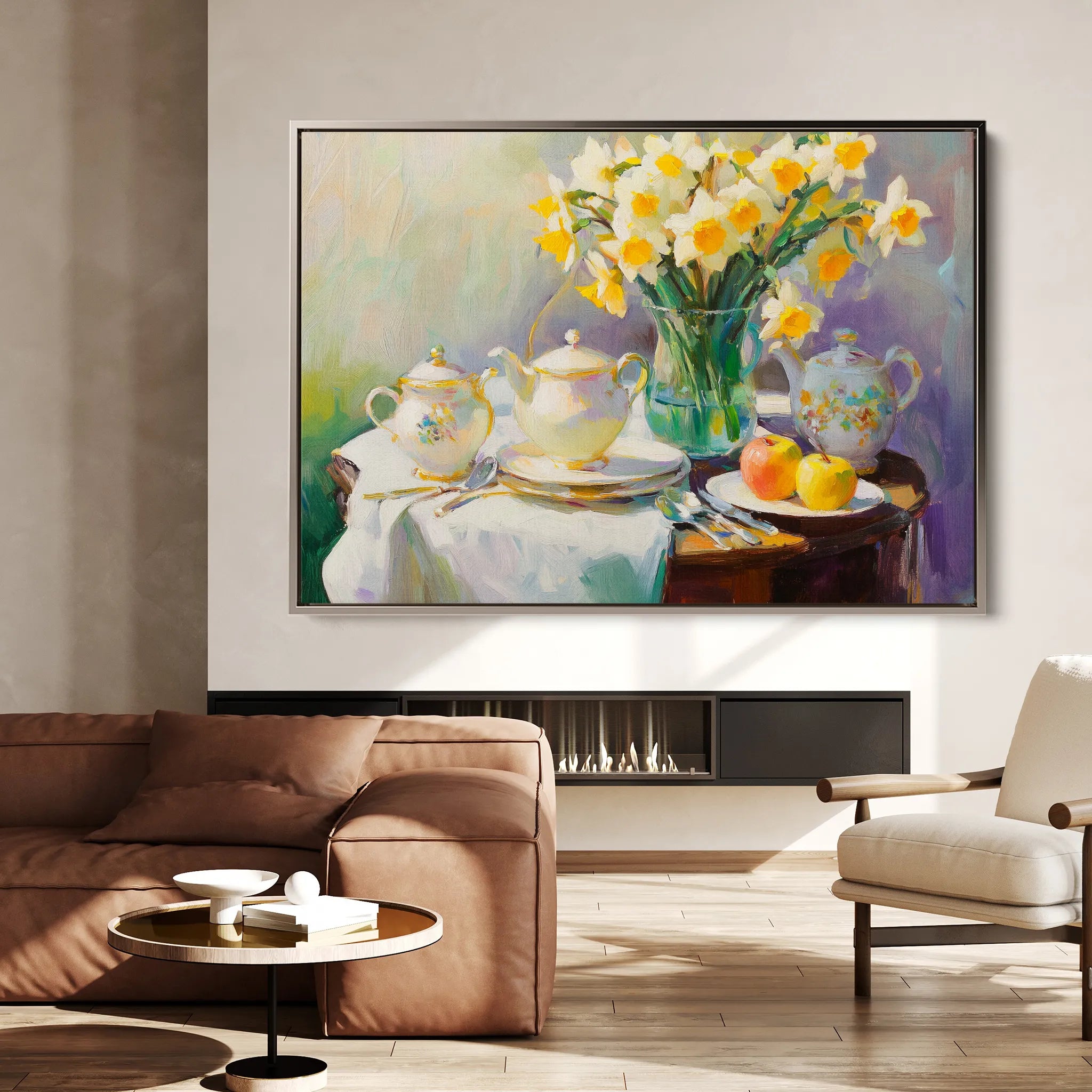 Floral 949 Canvas Art 60 x 40 cm / Black