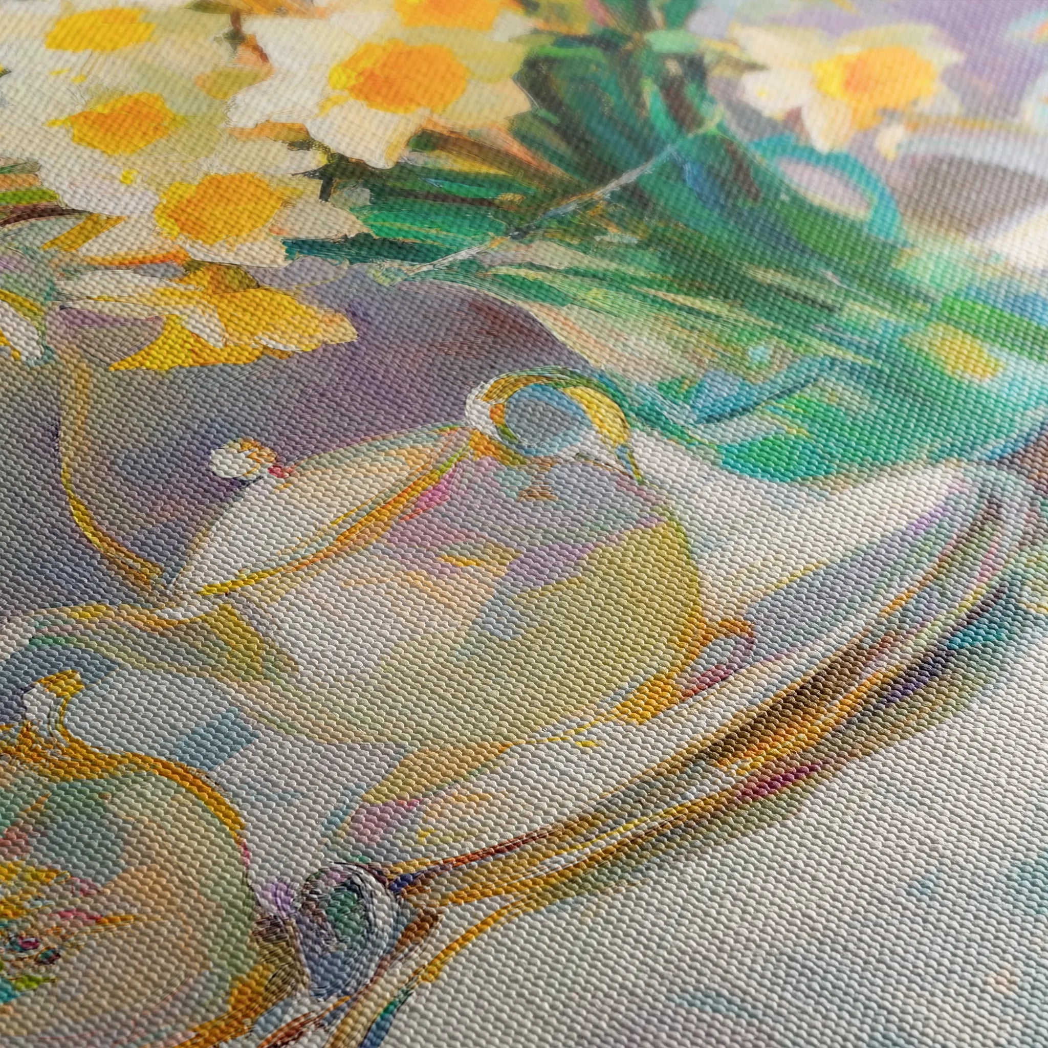 Floral 949 Canvas Art 60 x 40 cm / Black