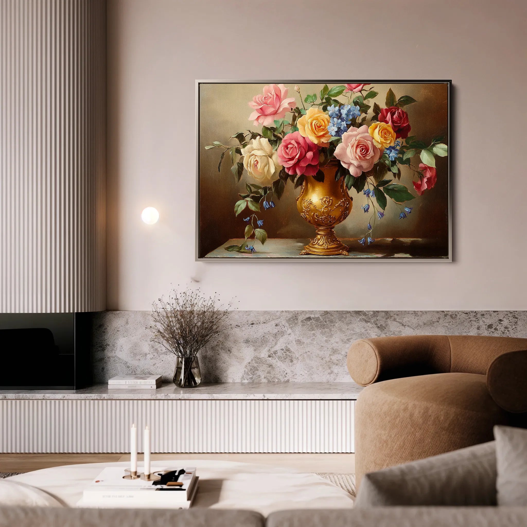Floral 950 Canvas Art 60 x 40 cm / Black
