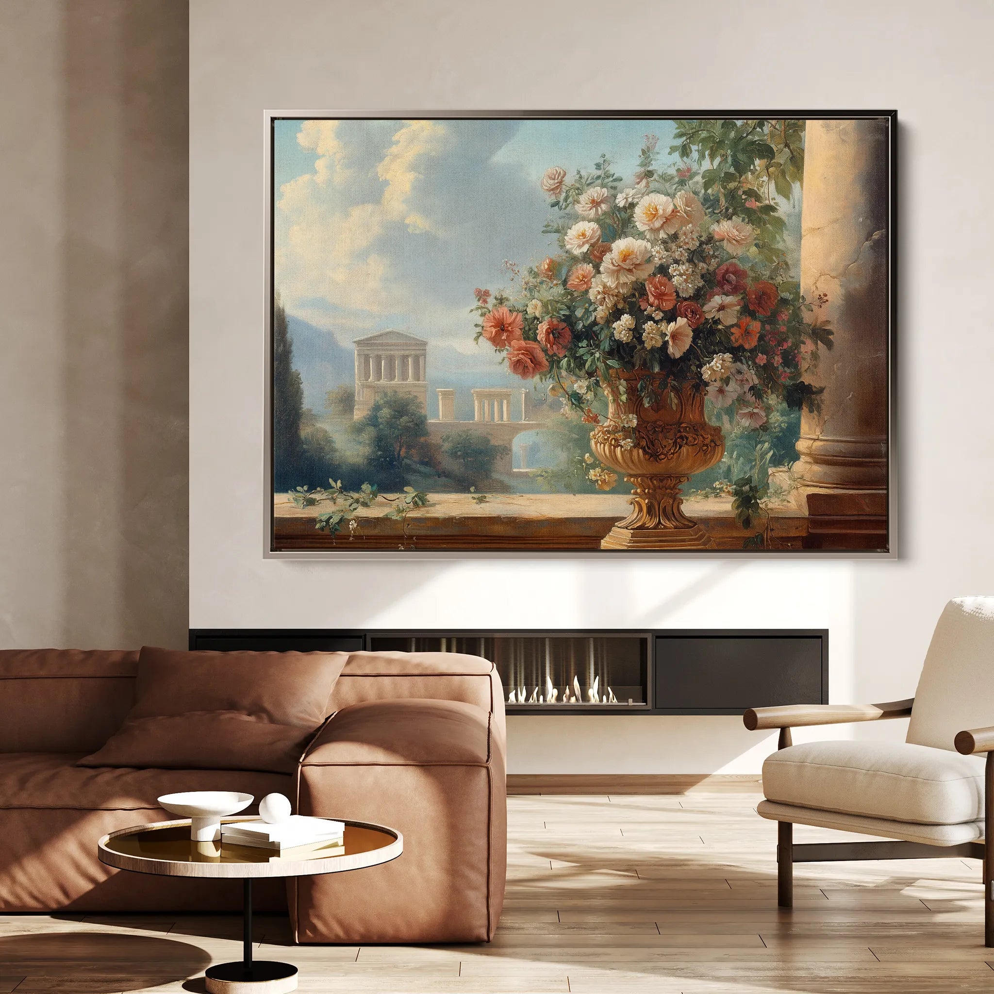 Floral 951 Canvas Art 60 x 40 cm / Black