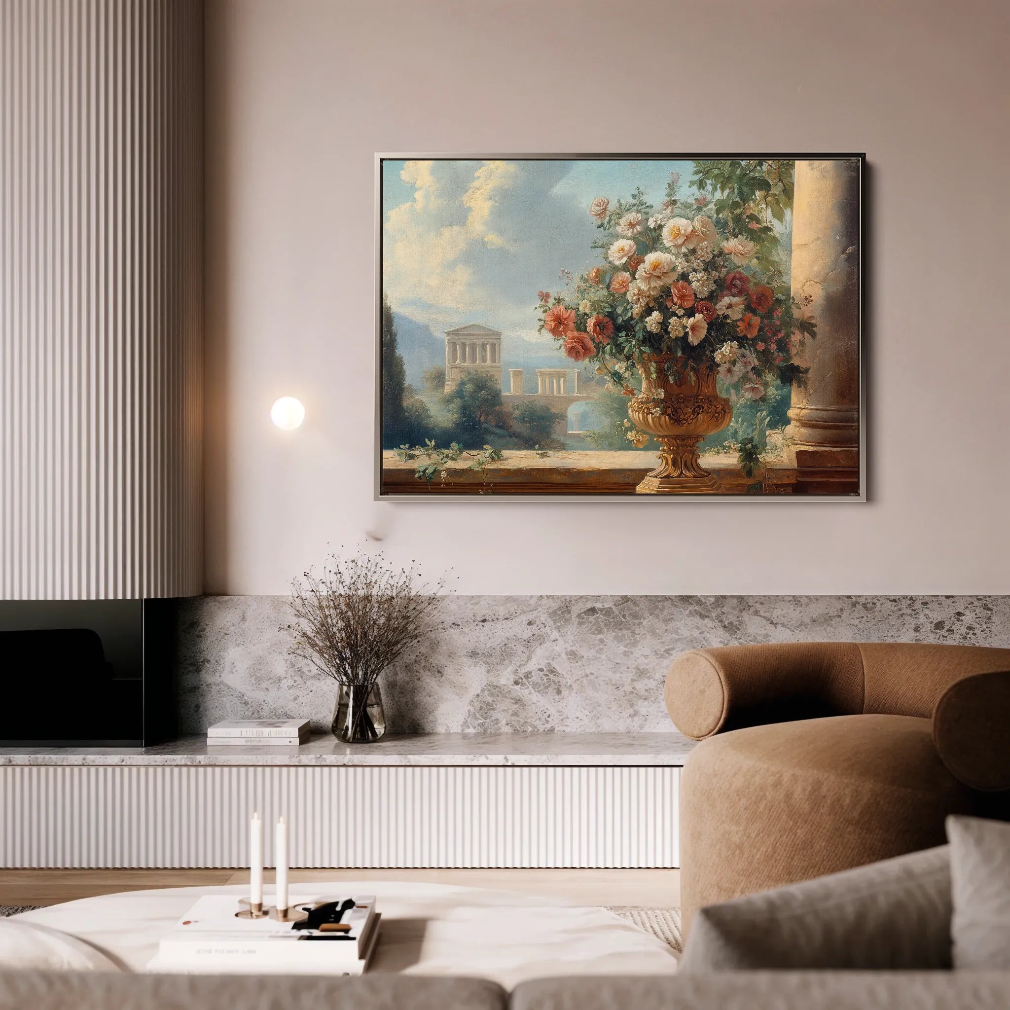 Floral 951 Canvas Art 60 x 40 cm / Black