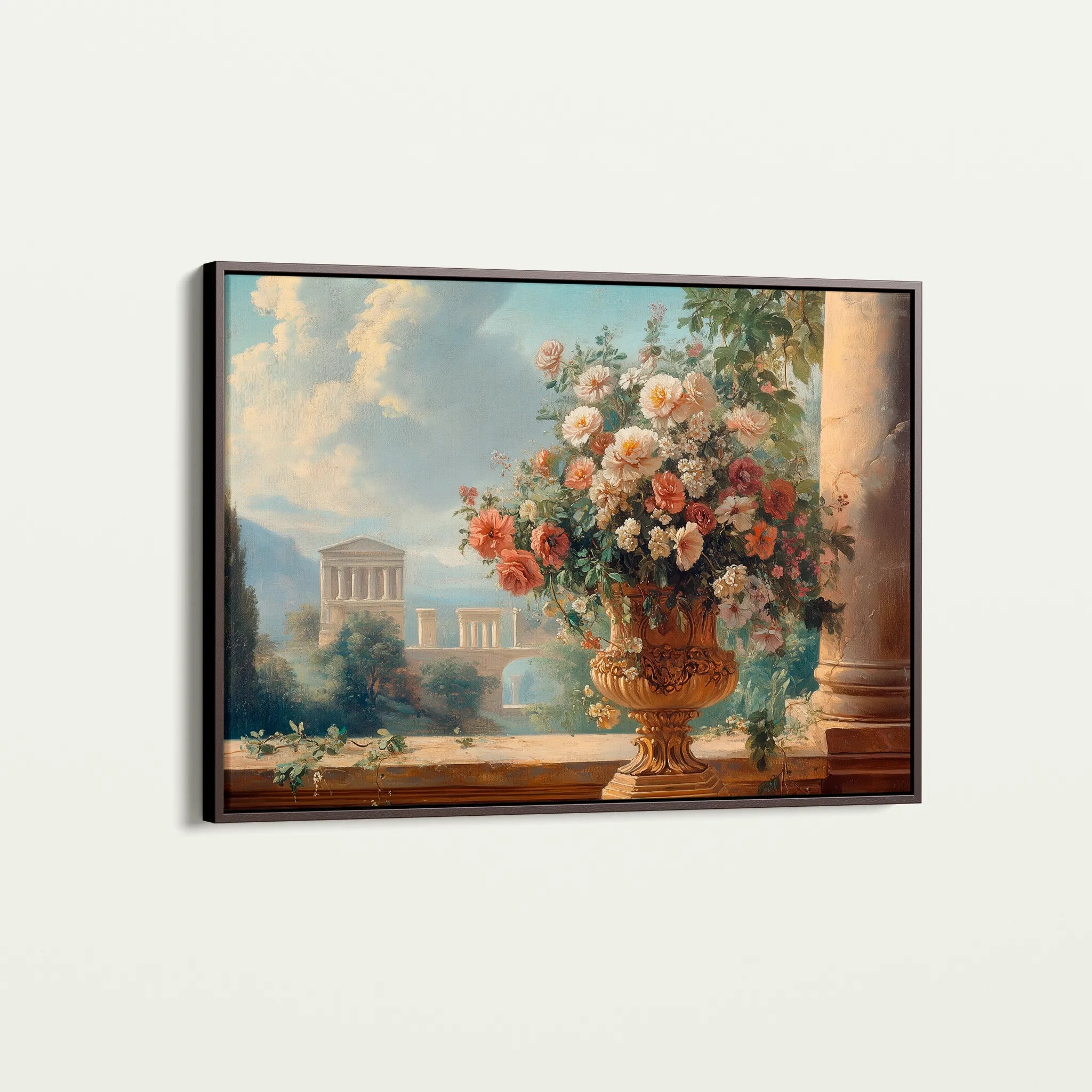 Floral 951 Canvas Art 60 x 40 cm / Black