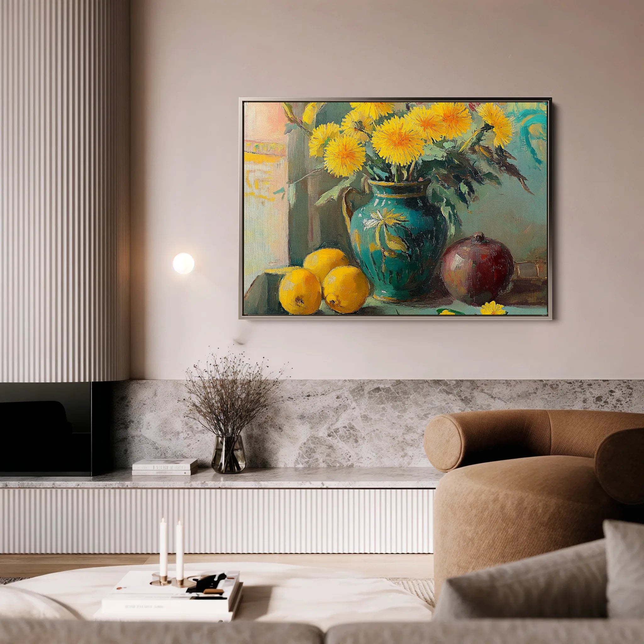 Floral 953 Canvas Art 60 x 40 cm / Black