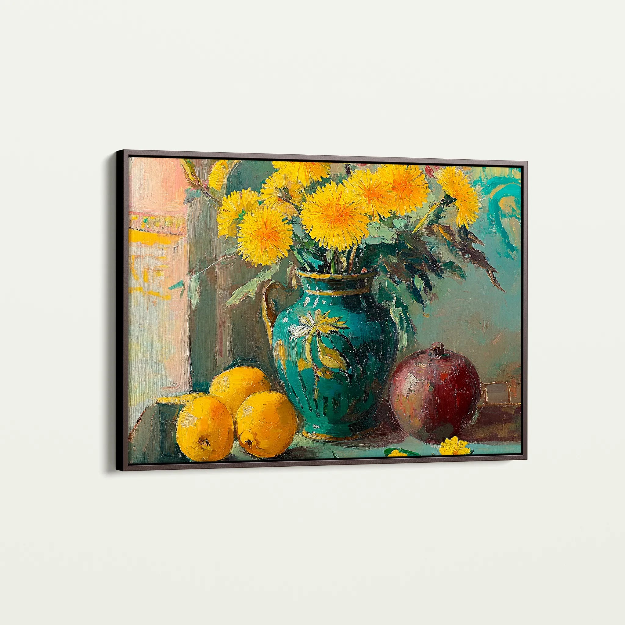 Floral 953 Canvas Art 60 x 40 cm / Black