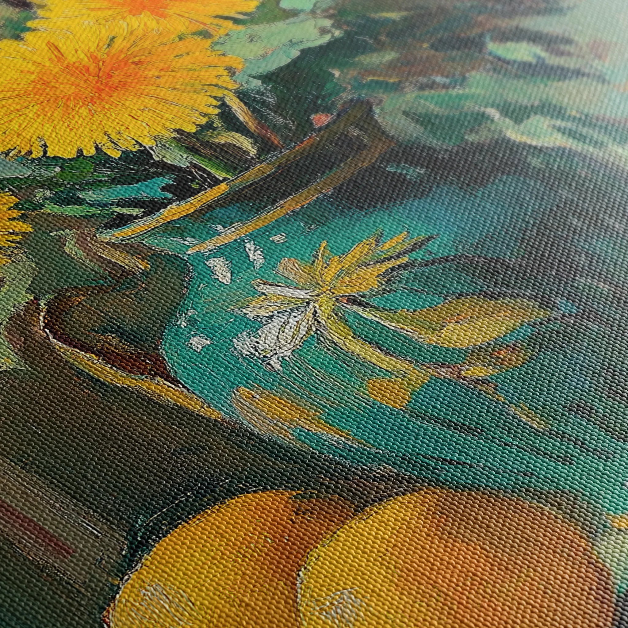 Floral 953 Canvas Art 60 x 40 cm / Black