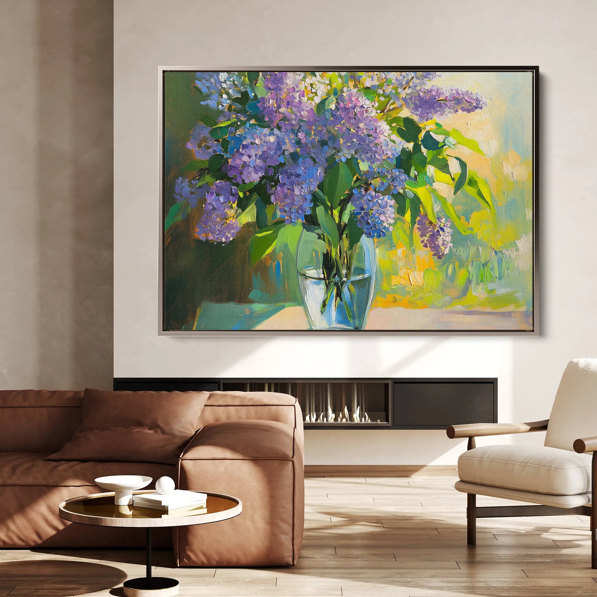 Floral 954 Canvas Art 60 x 40 cm / Black