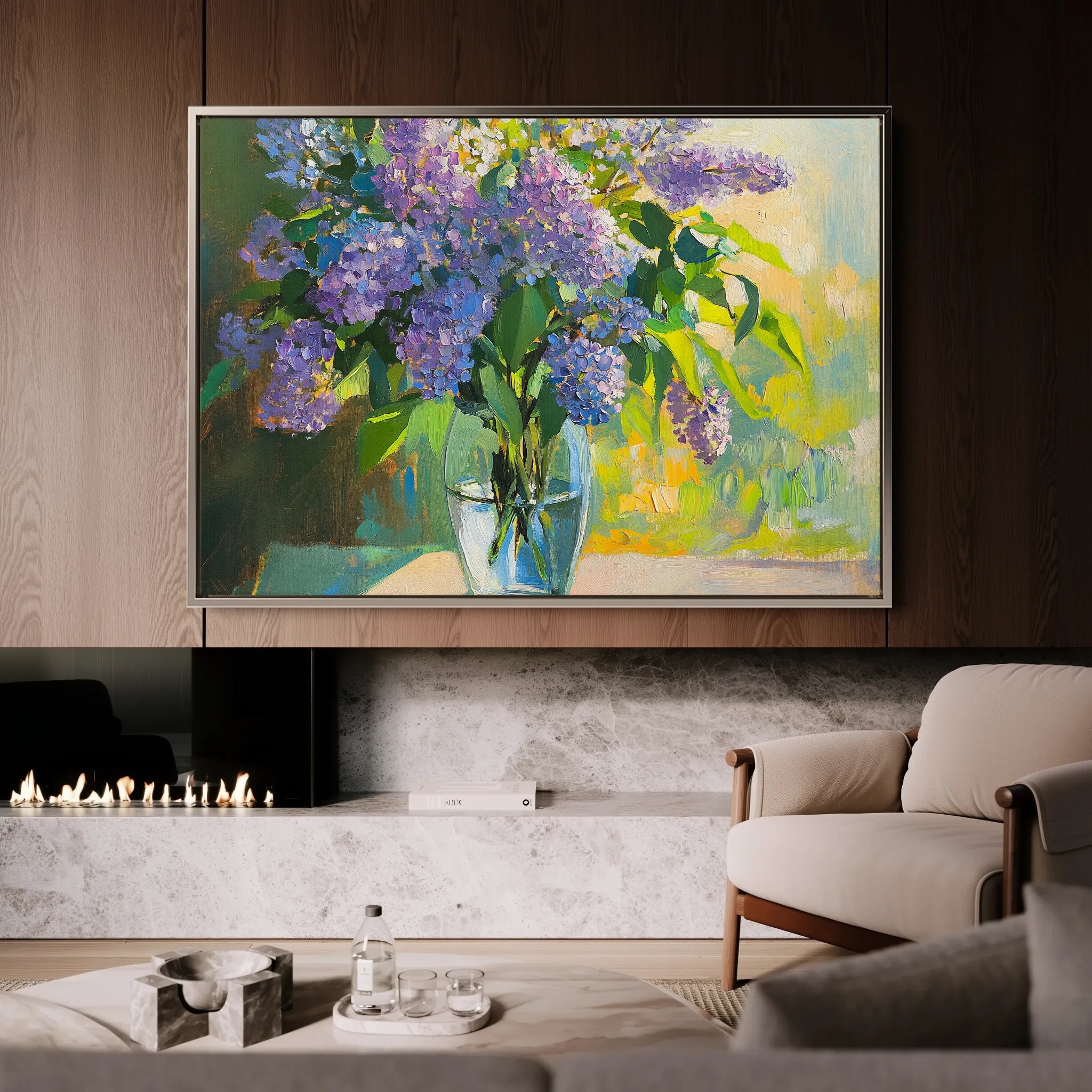 Floral 954 Canvas Art 60 x 40 cm / Black