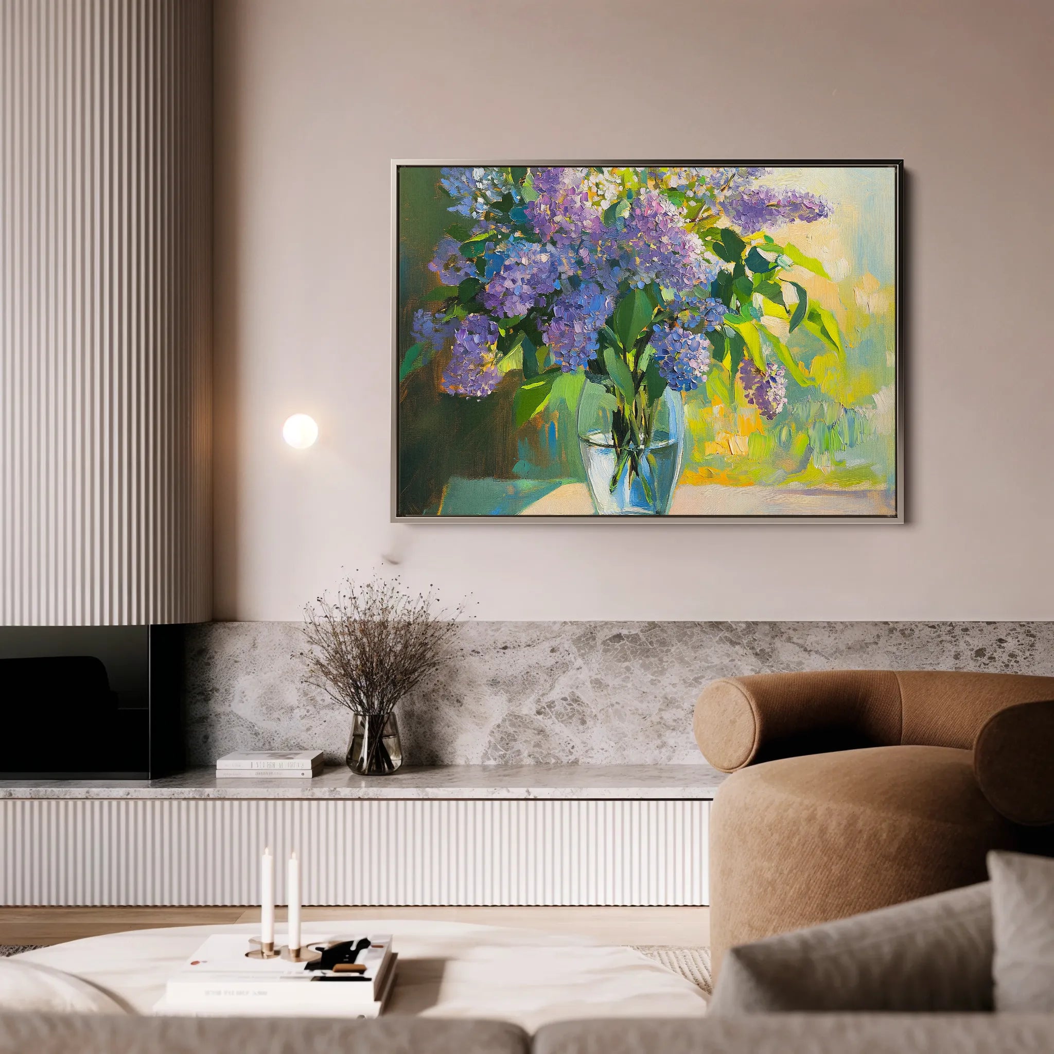 Floral 954 Canvas Art 60 x 40 cm / Black