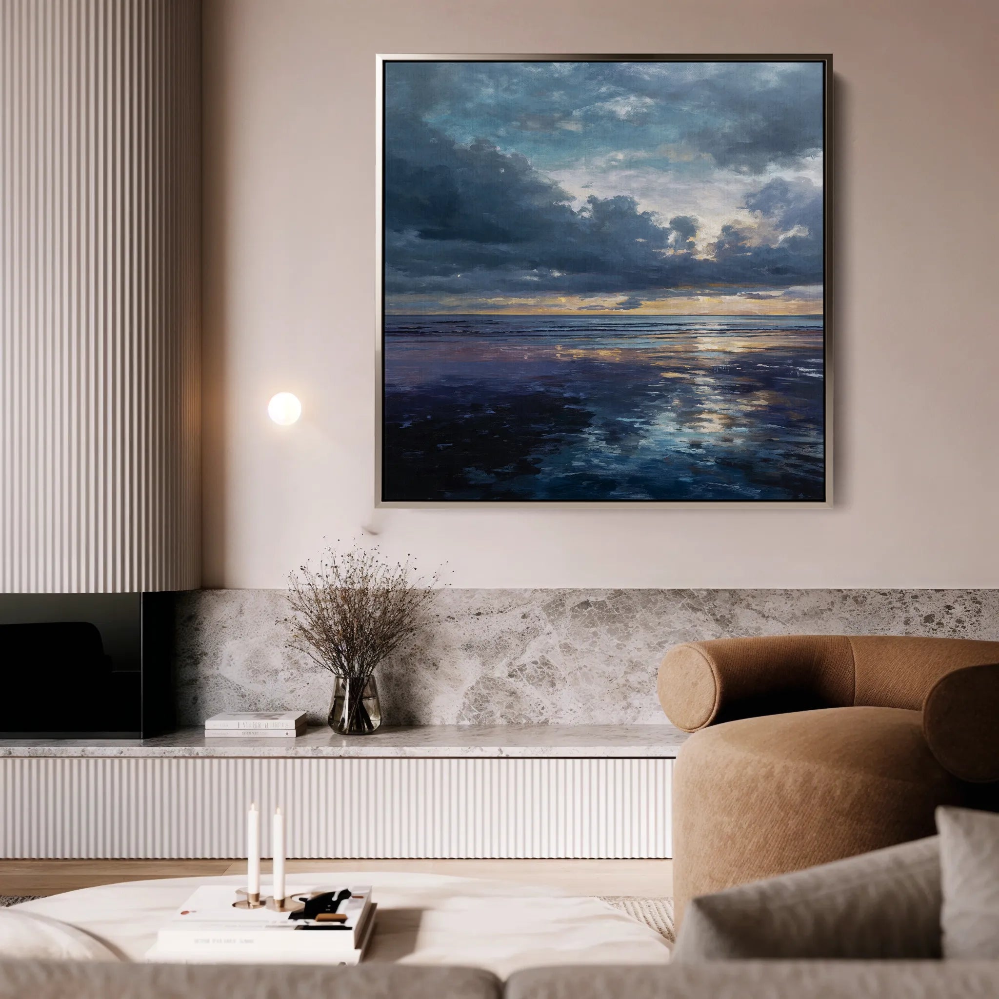 Abstract 955 Canvas Art 60 x 60 cm / Black