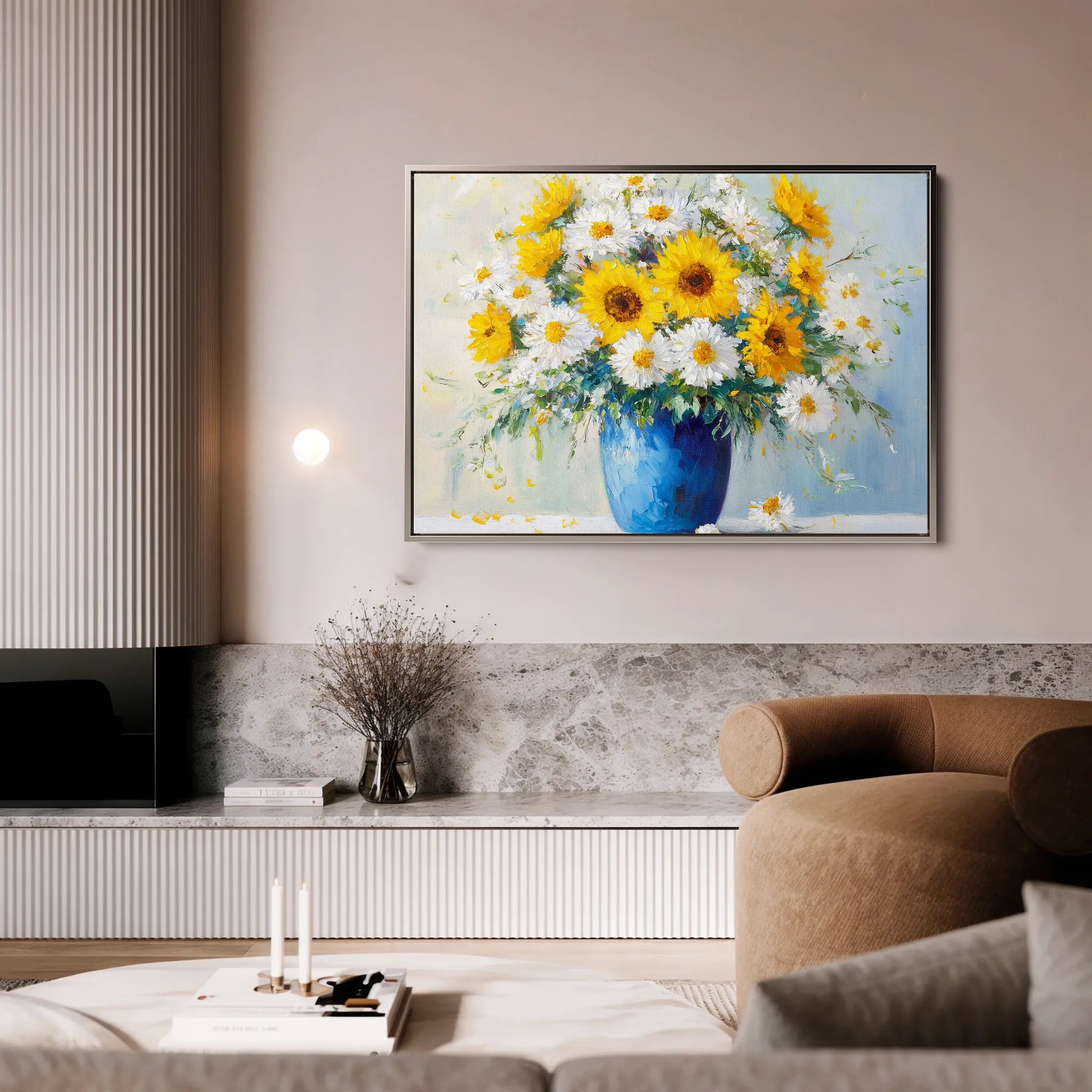 Floral 955 Canvas Art 60 x 40 cm / Black