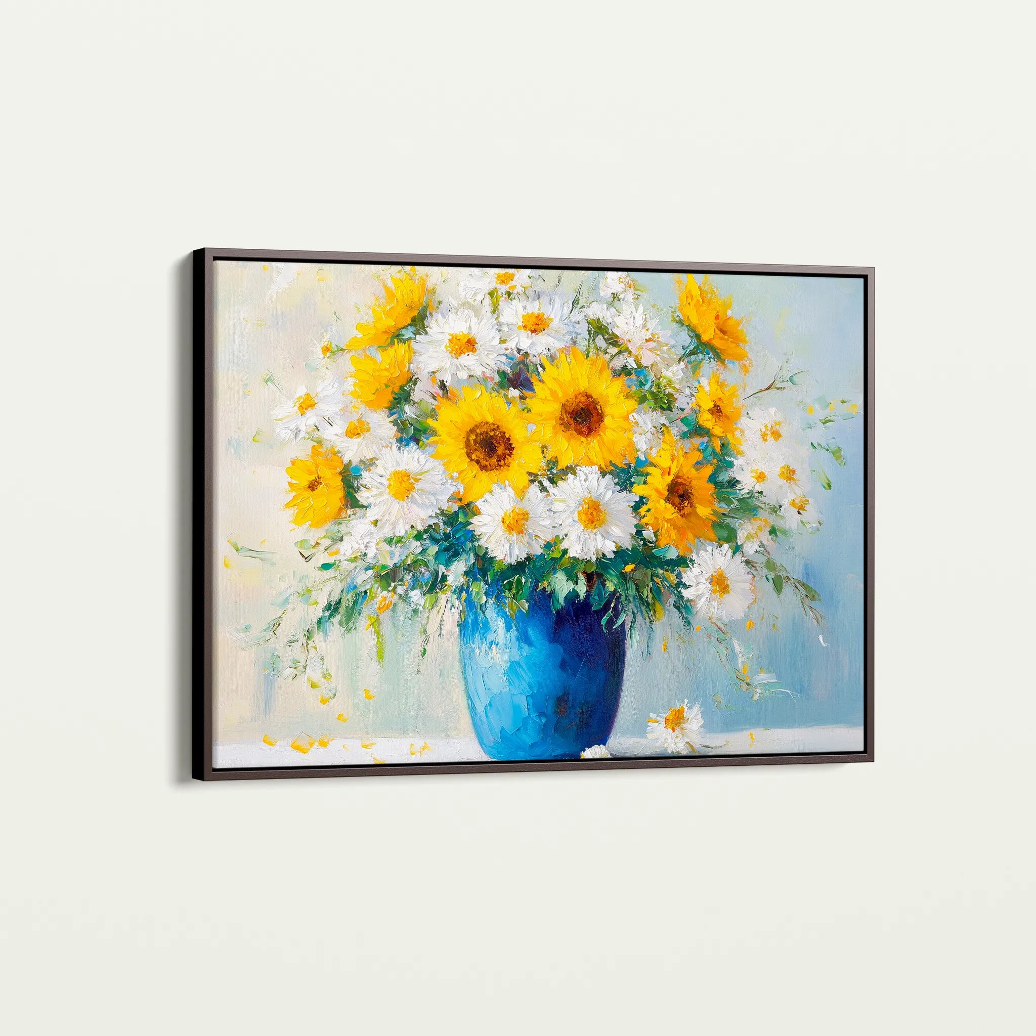 Floral 955 Canvas Art 60 x 40 cm / Black