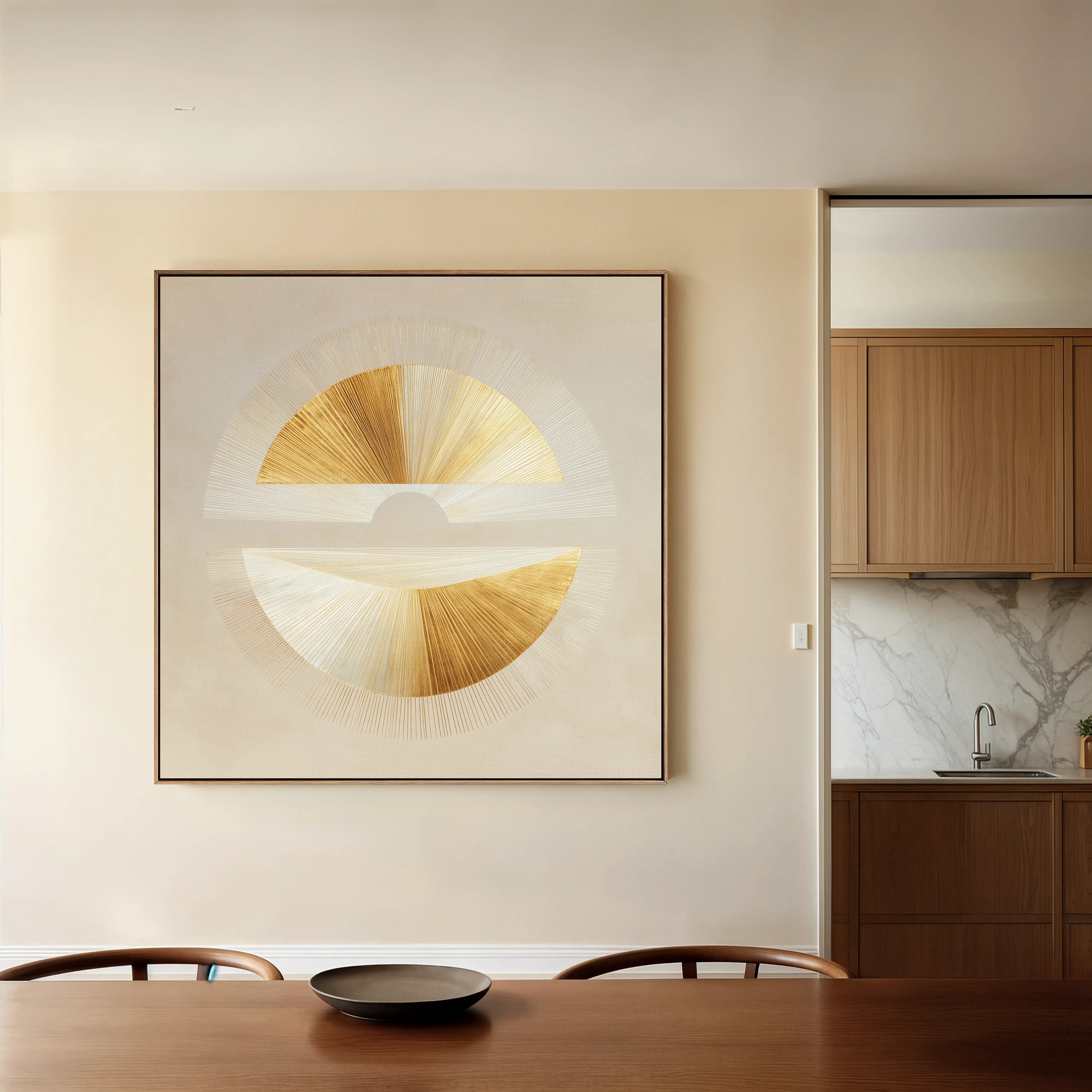 Abstract 956 Canvas Art 60 x 60 cm / Black