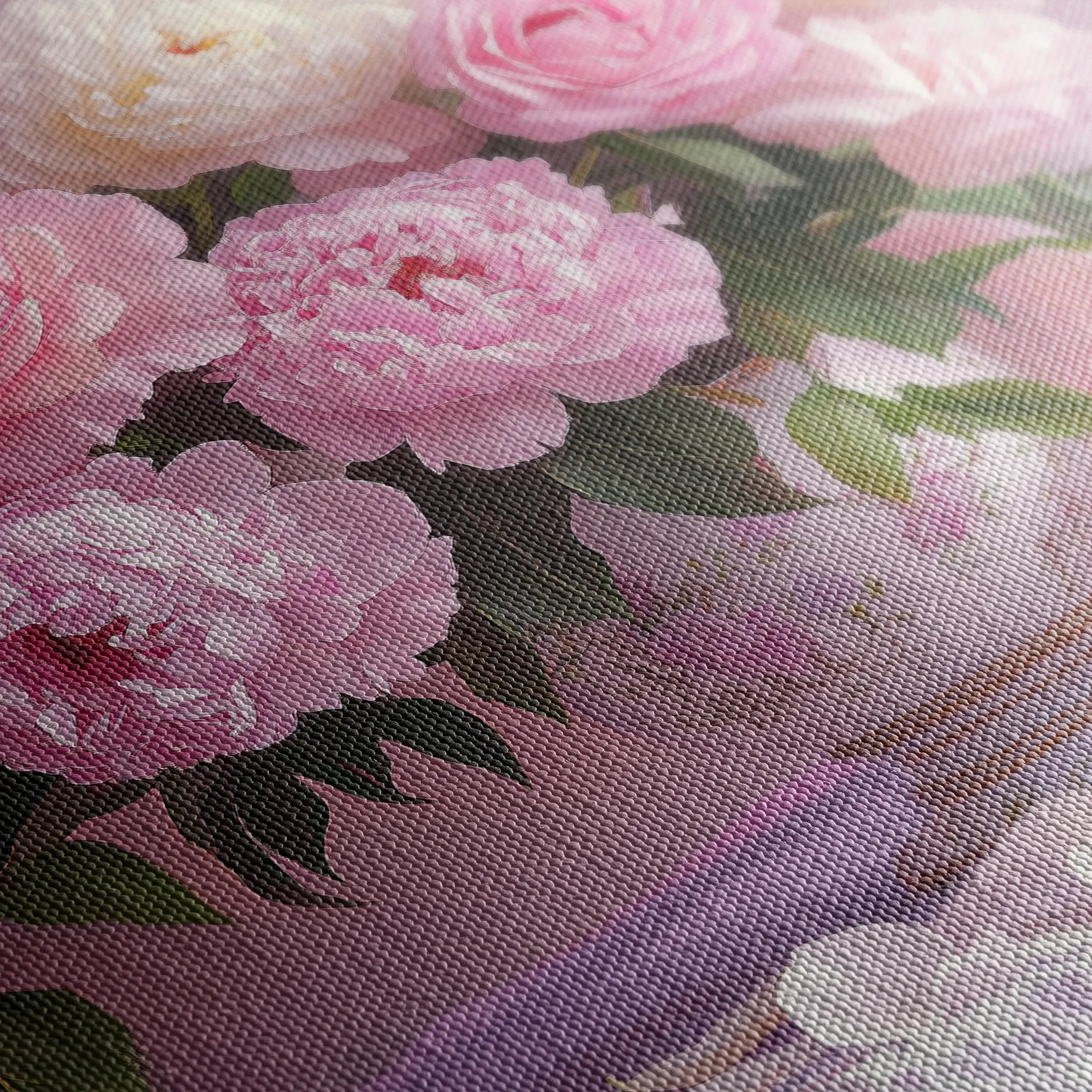 Floral 956 Canvas Art 60 x 40 cm / Black