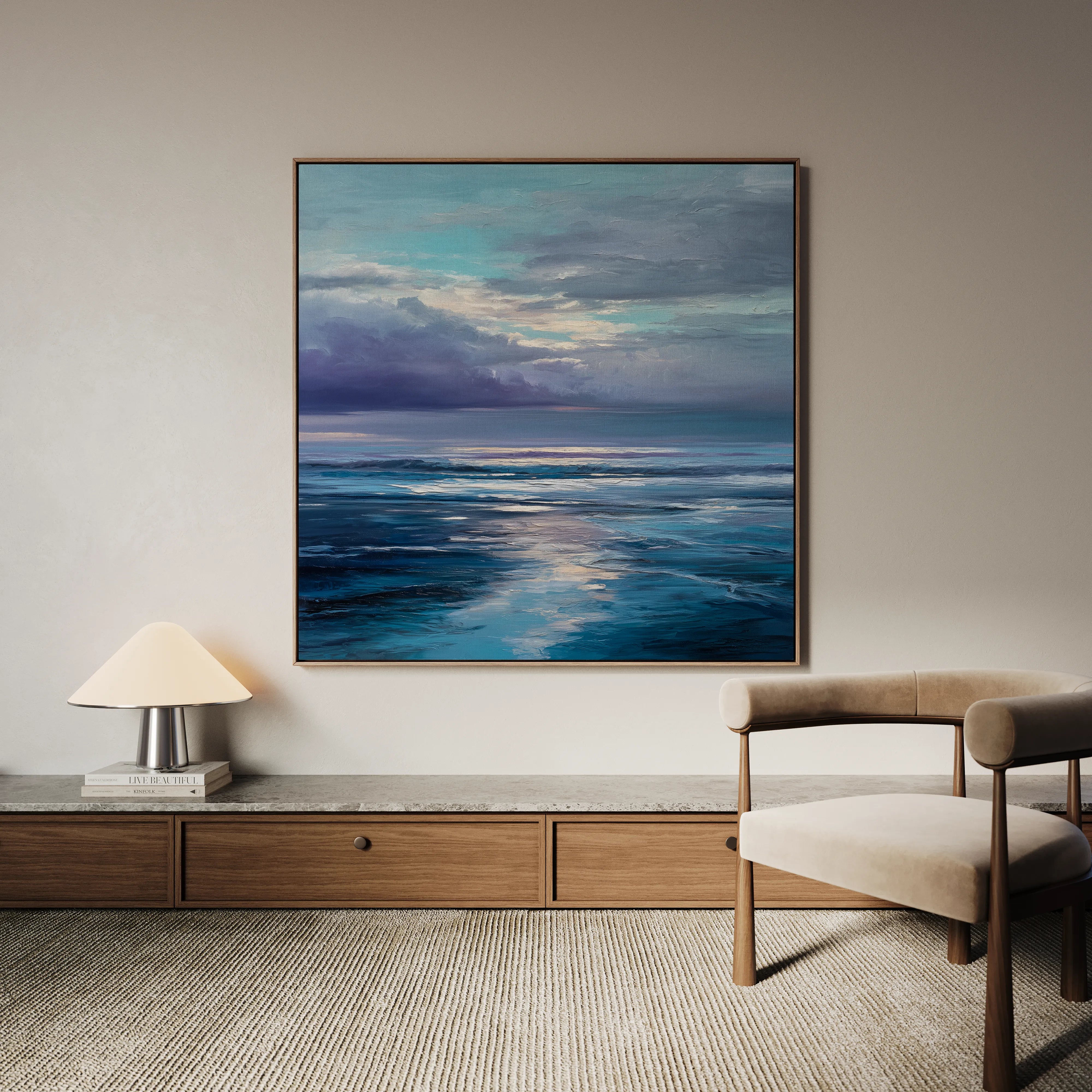 Abstract 957 Canvas Art 60 x 60 cm / Black