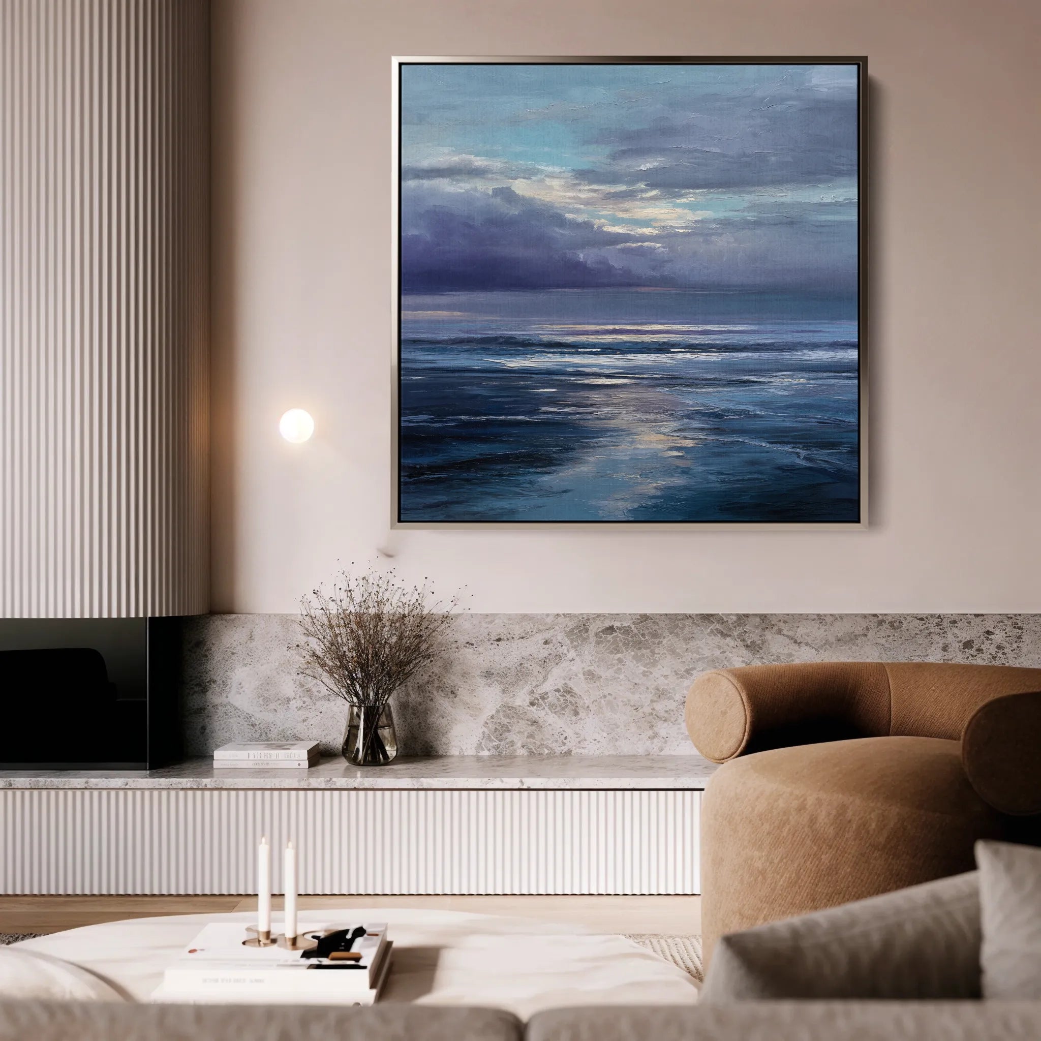 Abstract 957 Canvas Art 60 x 60 cm / Black