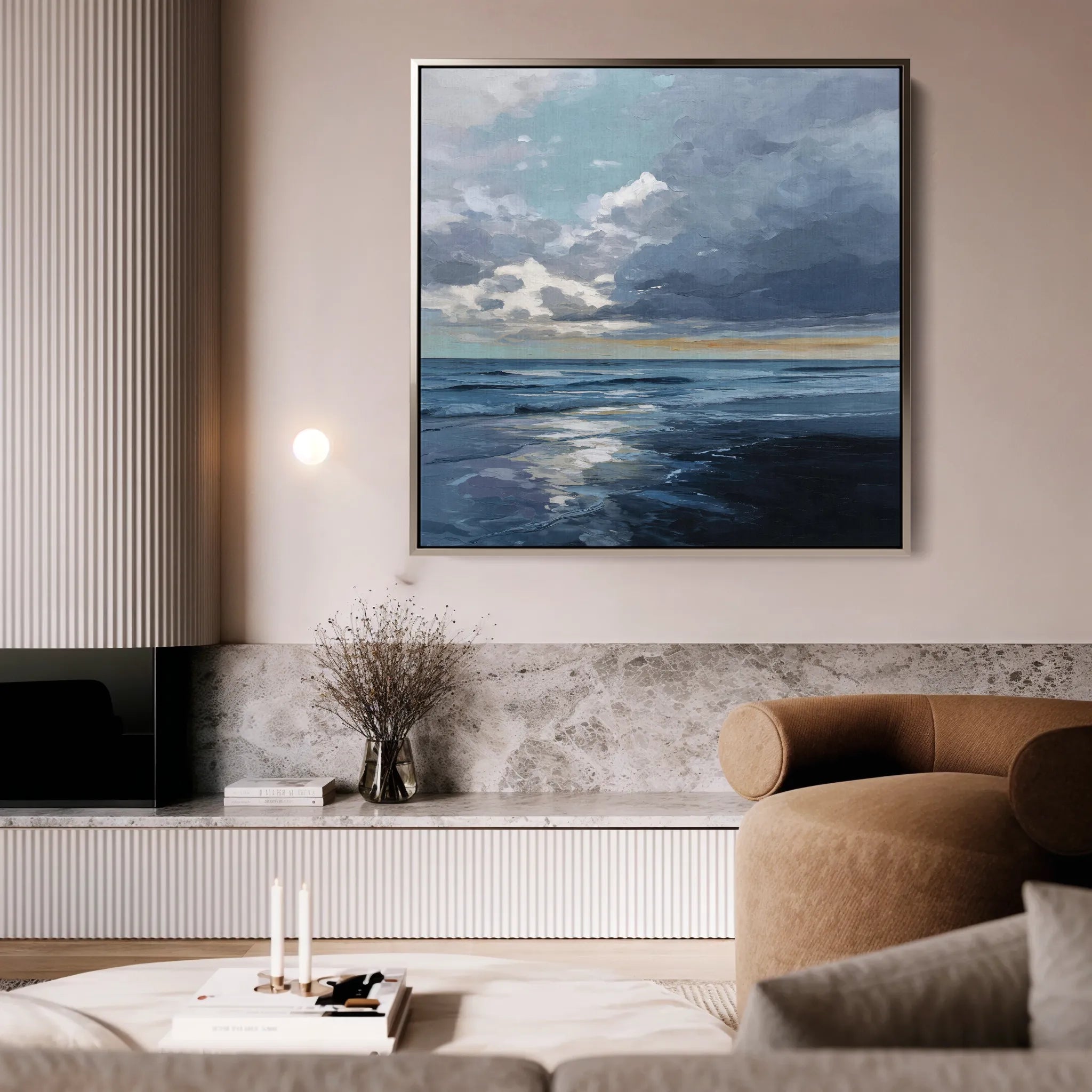 Abstract 958 Canvas Art 60 x 60 cm / Black