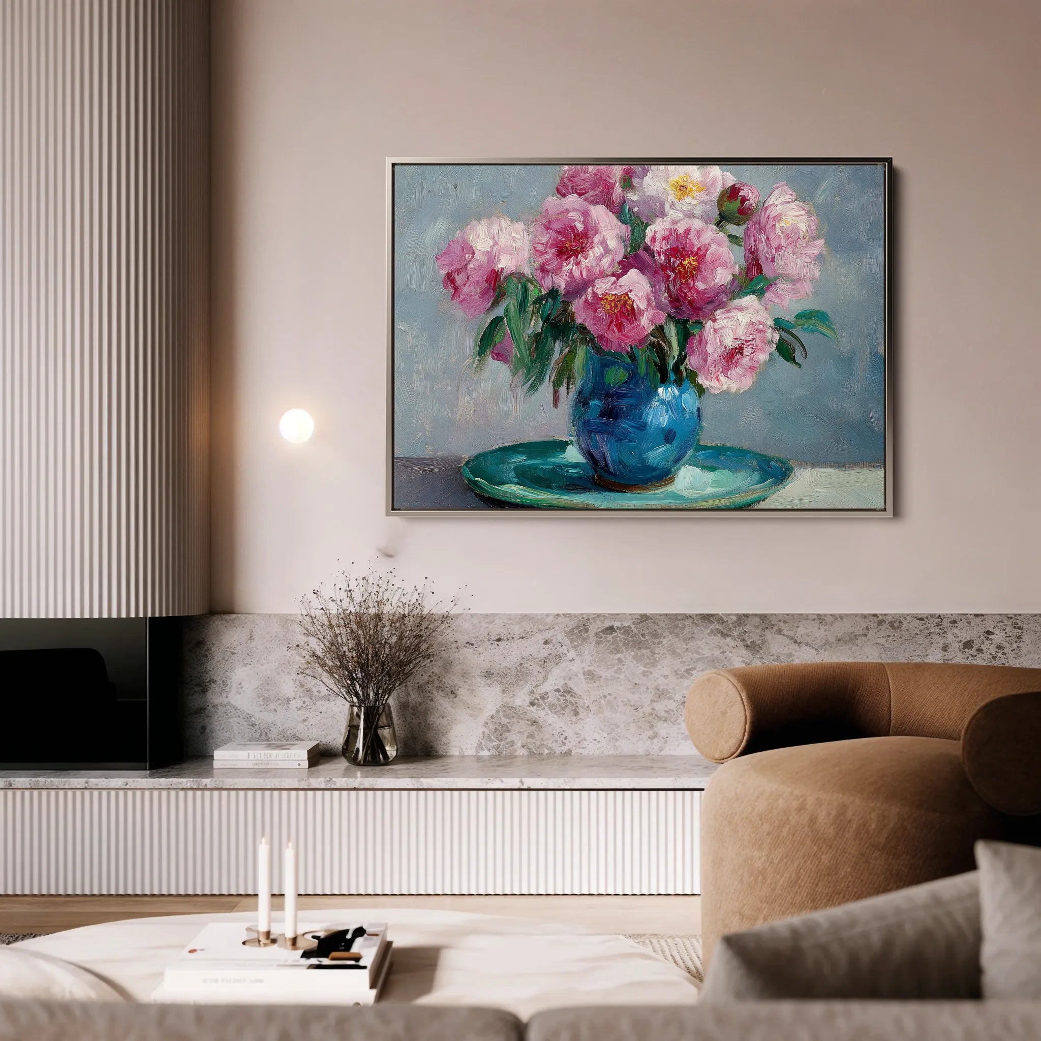 Floral 958 Canvas Art 60 x 40 cm / Black