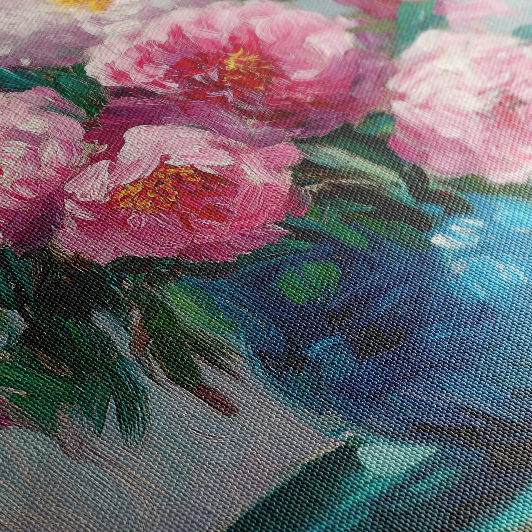 Floral 958 Canvas Art 60 x 40 cm / Black