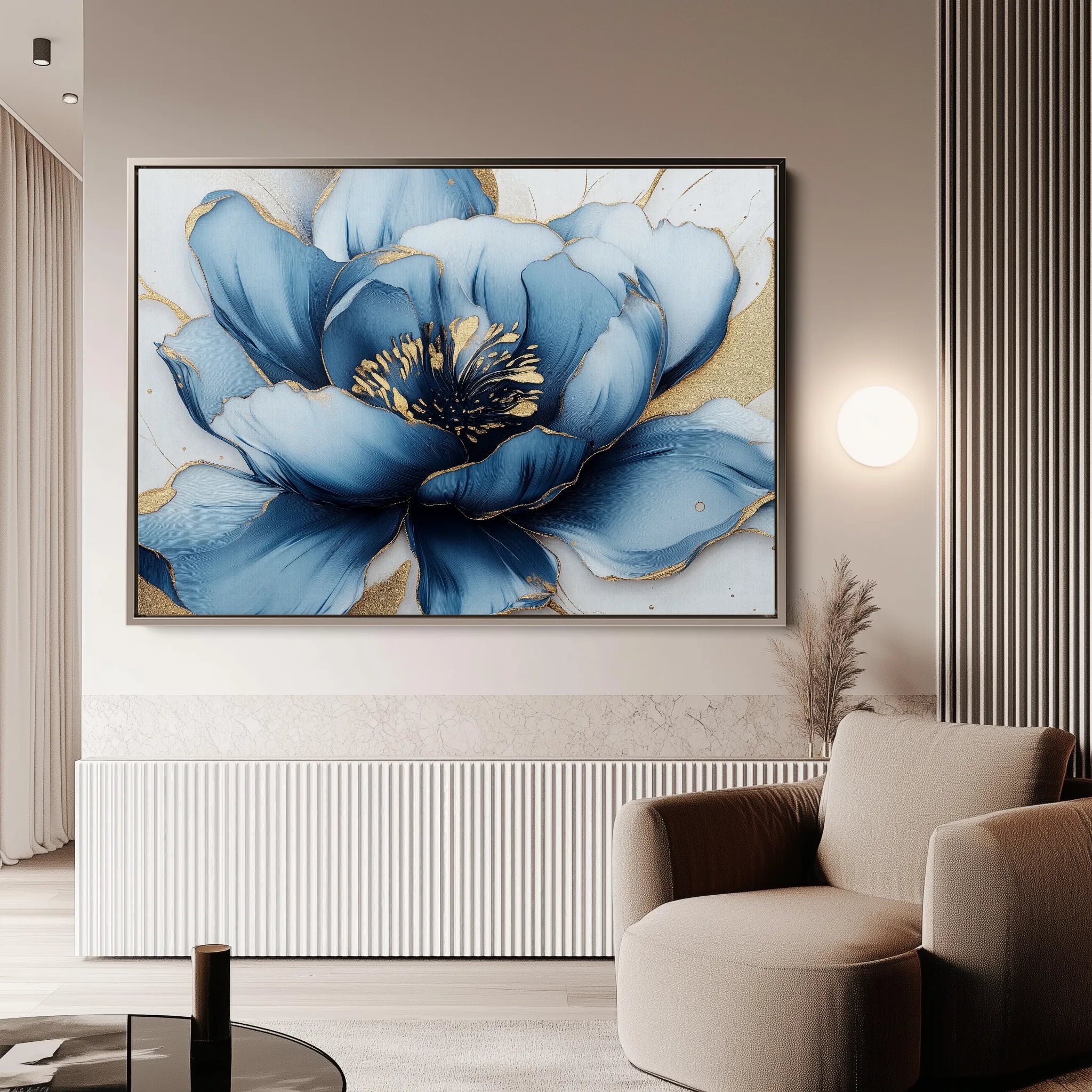 Floral 959 Canvas Art 60 x 40 cm / Black