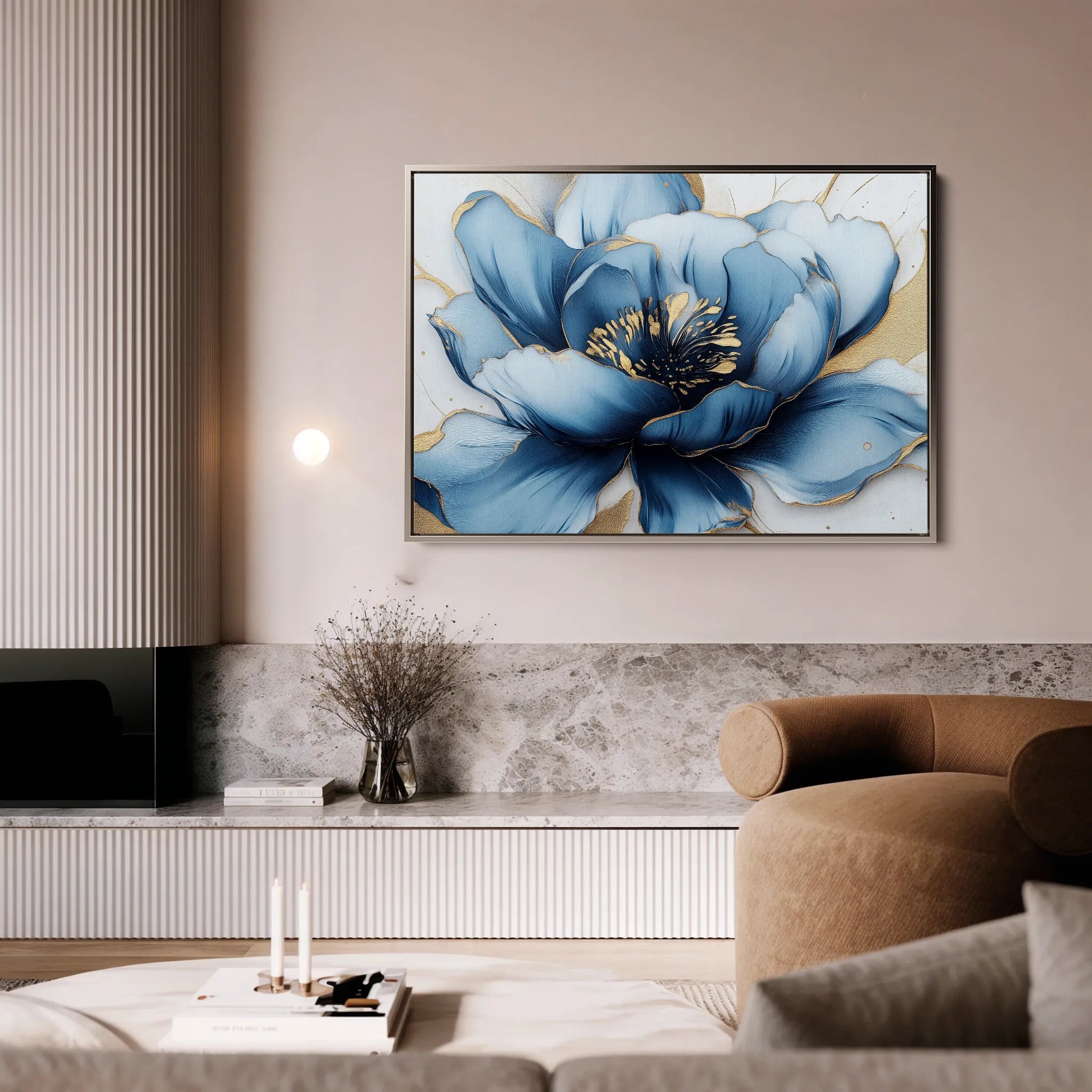 Floral 959 Canvas Art 60 x 40 cm / Black