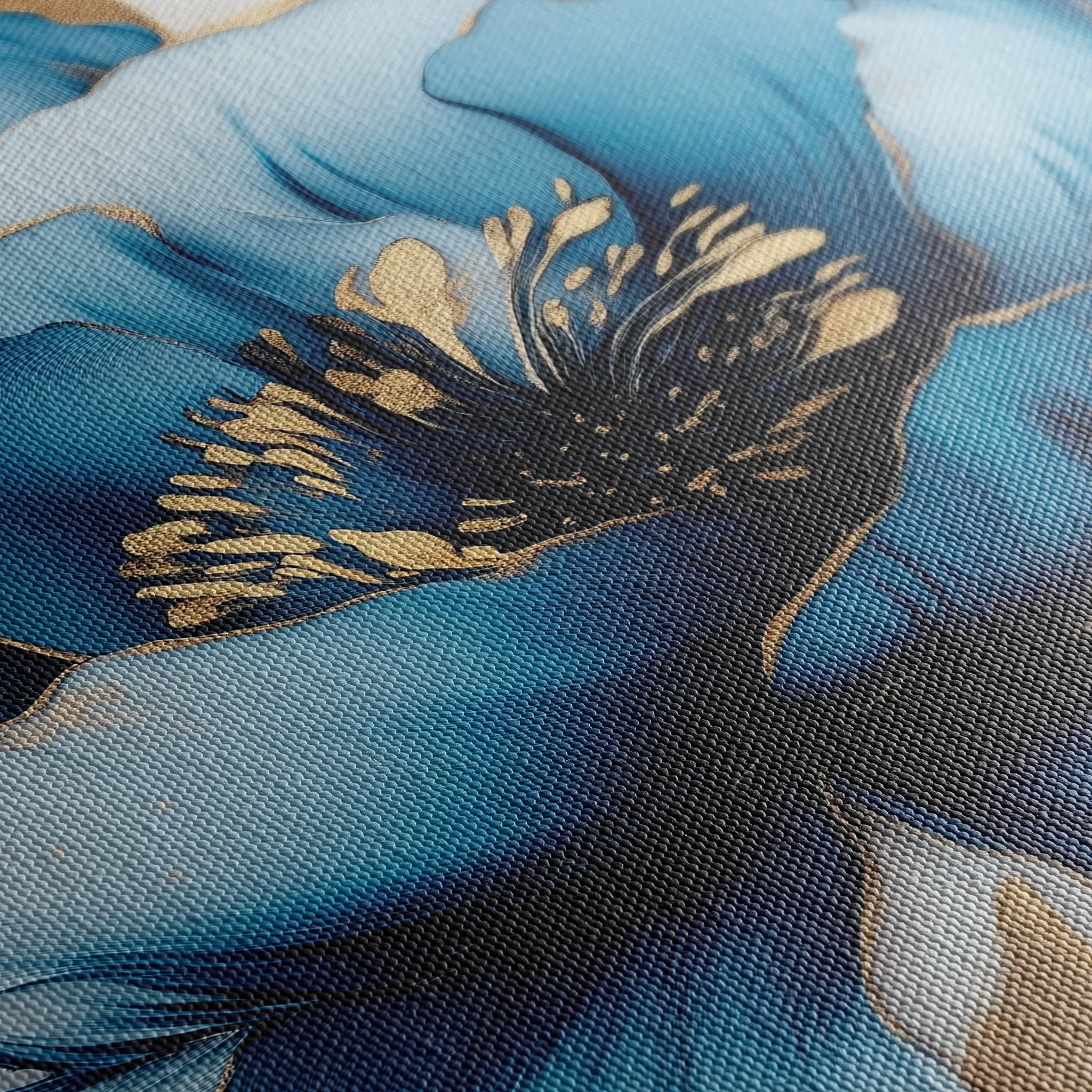 Floral 959 Canvas Art 60 x 40 cm / Black