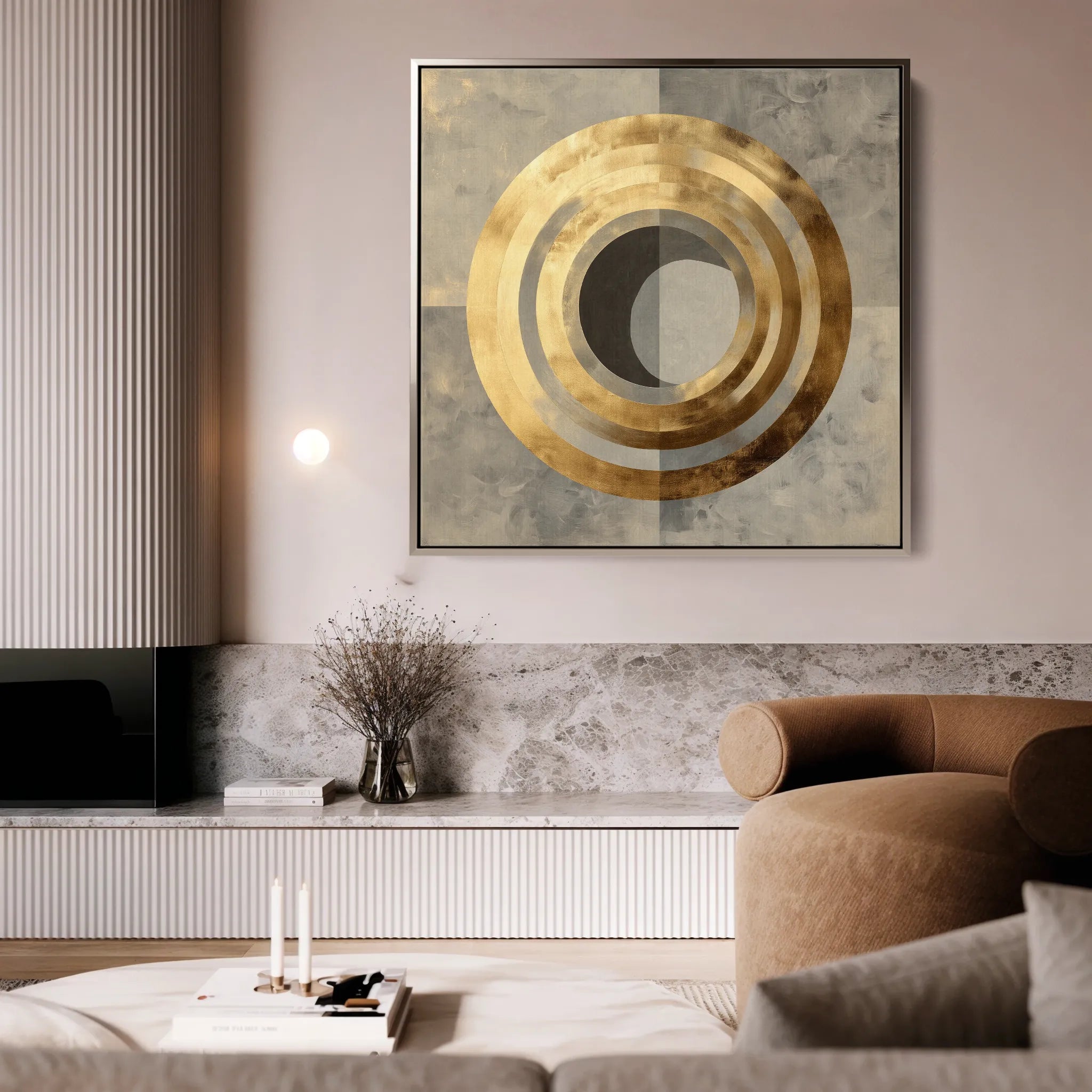 Abstract 960 Canvas Art 60 x 60 cm / Black