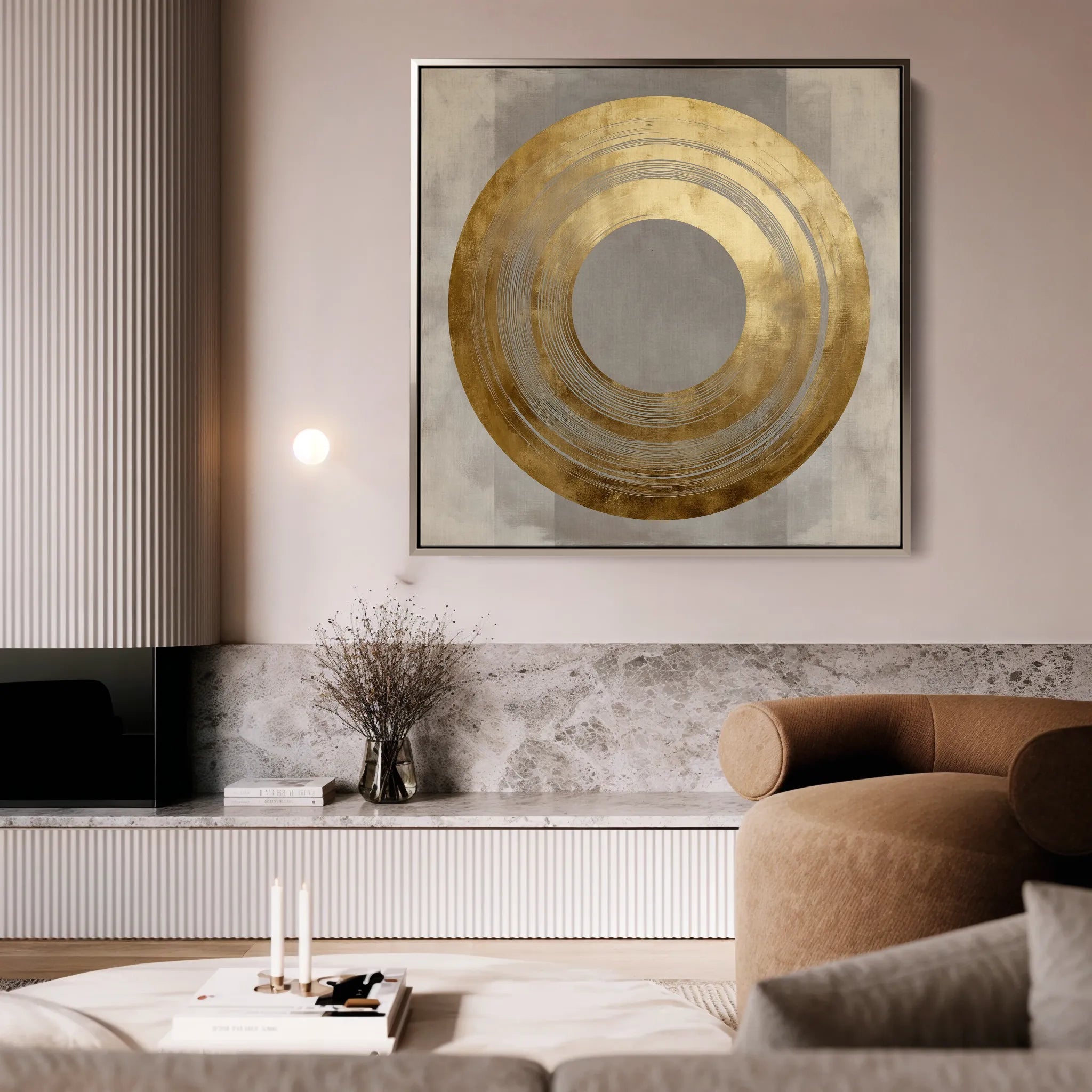 Abstract 961 Canvas Art 60 x 60 cm / Black