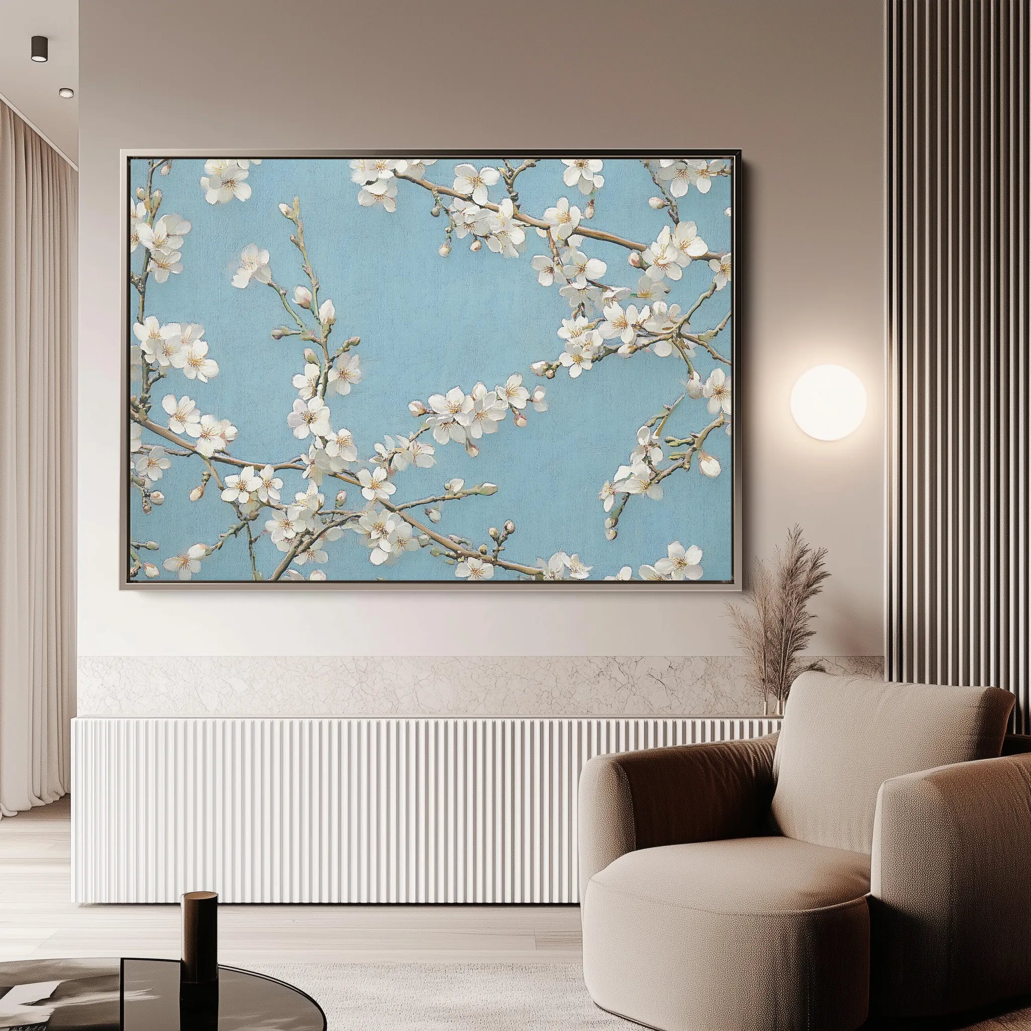 Floral 961 Canvas Art 60 x 40 cm / Black