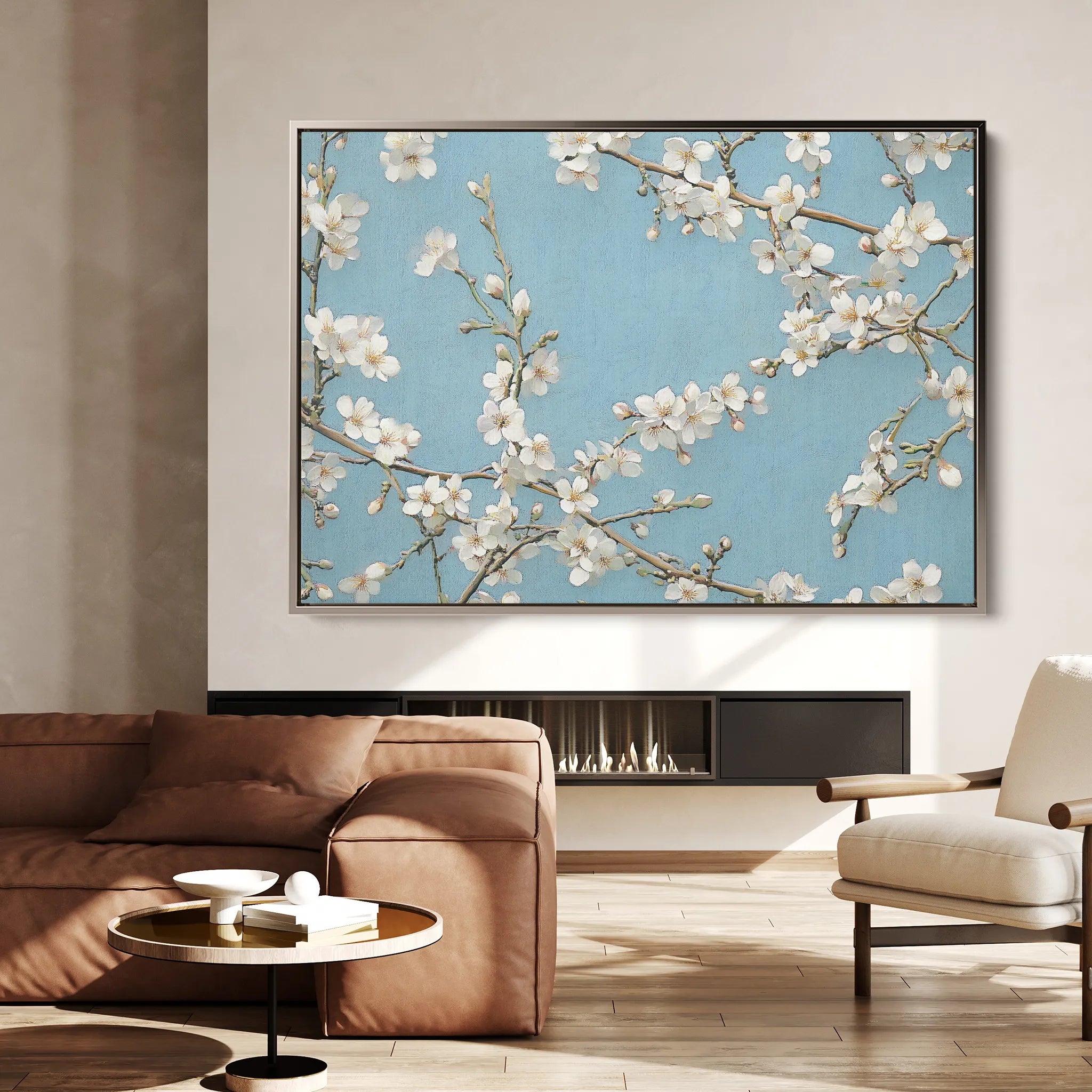 Floral 961 Canvas Art 60 x 40 cm / Black