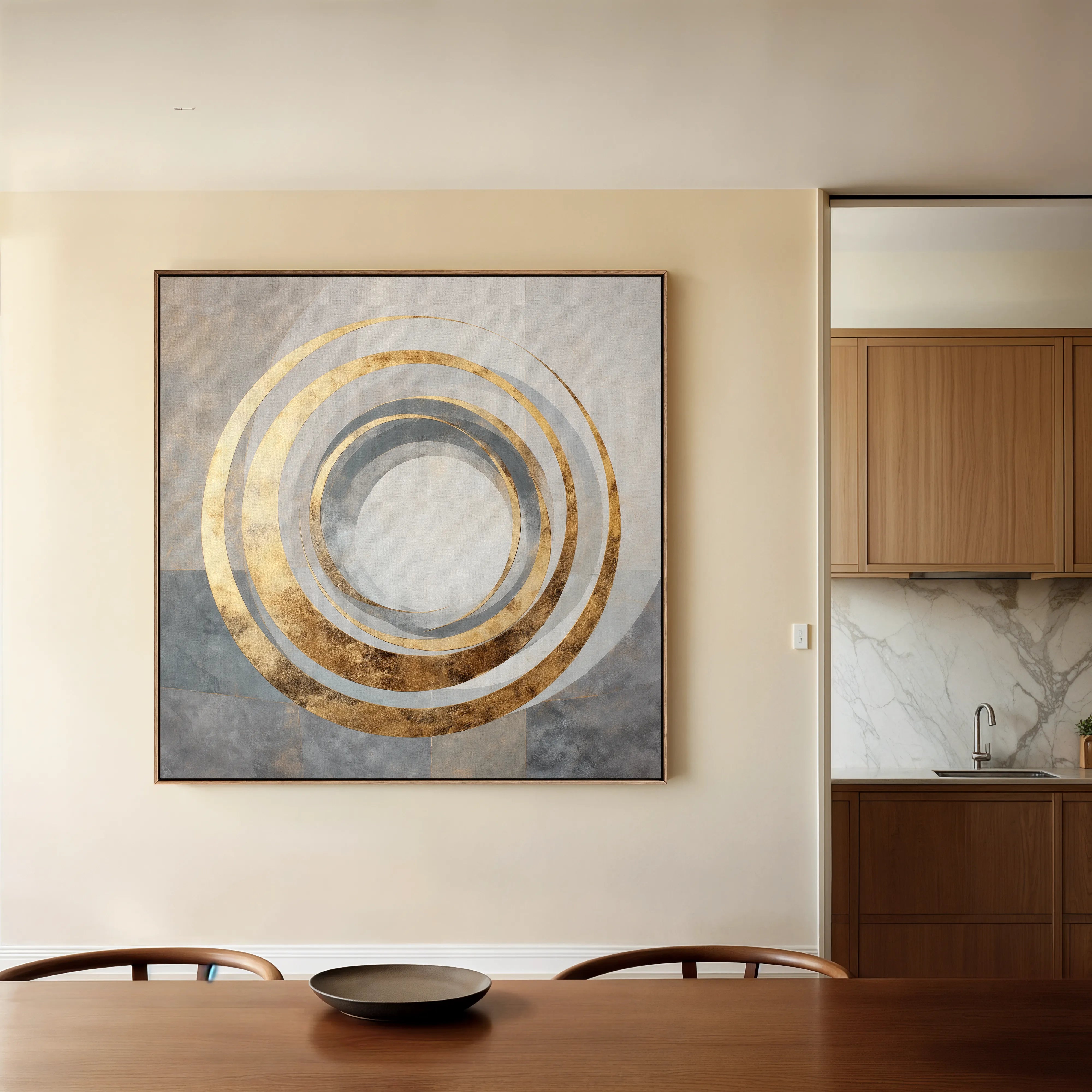 Abstract 962 Canvas Art 60 x 60 cm / Black