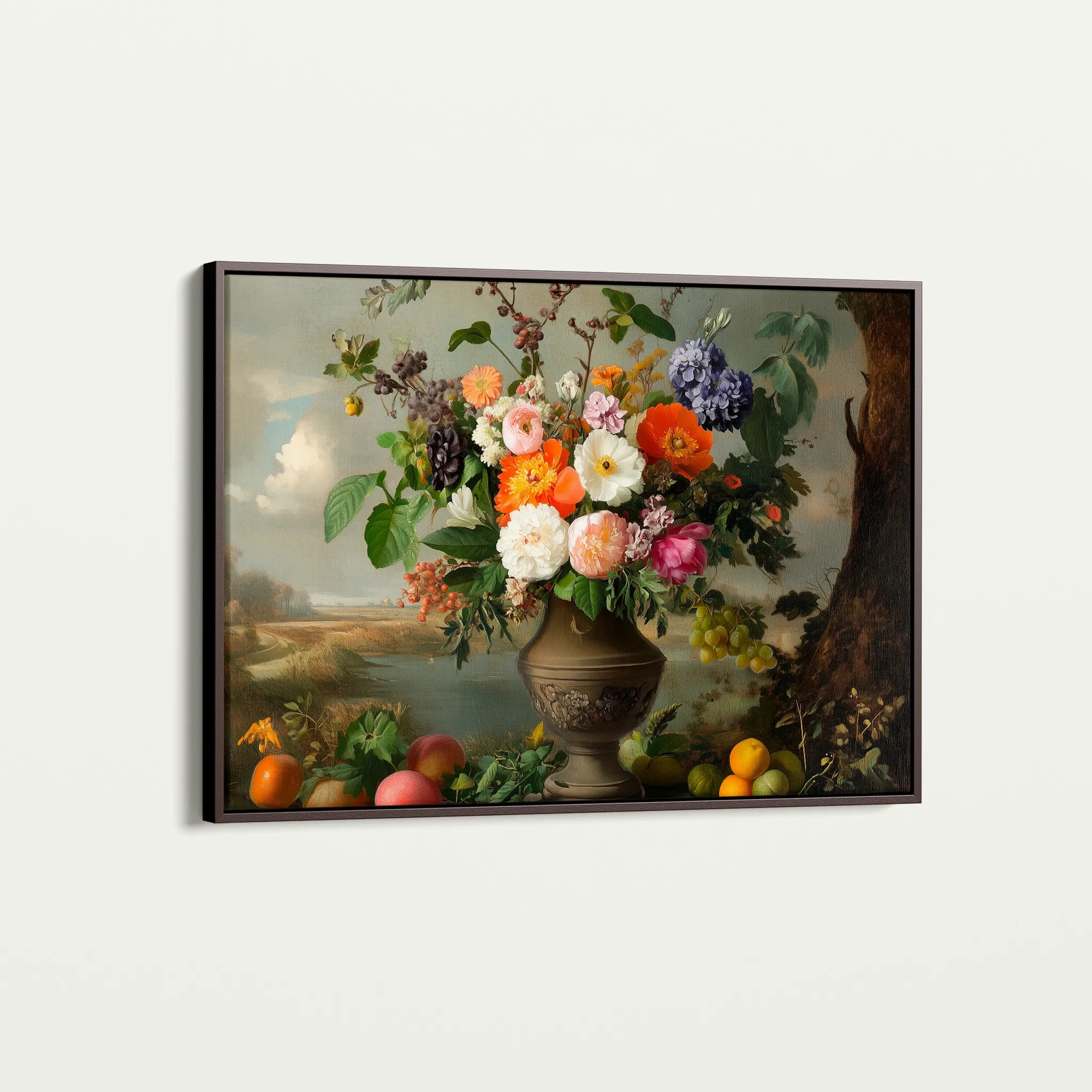 Floral 963 Canvas Art 60 x 40 cm / Black