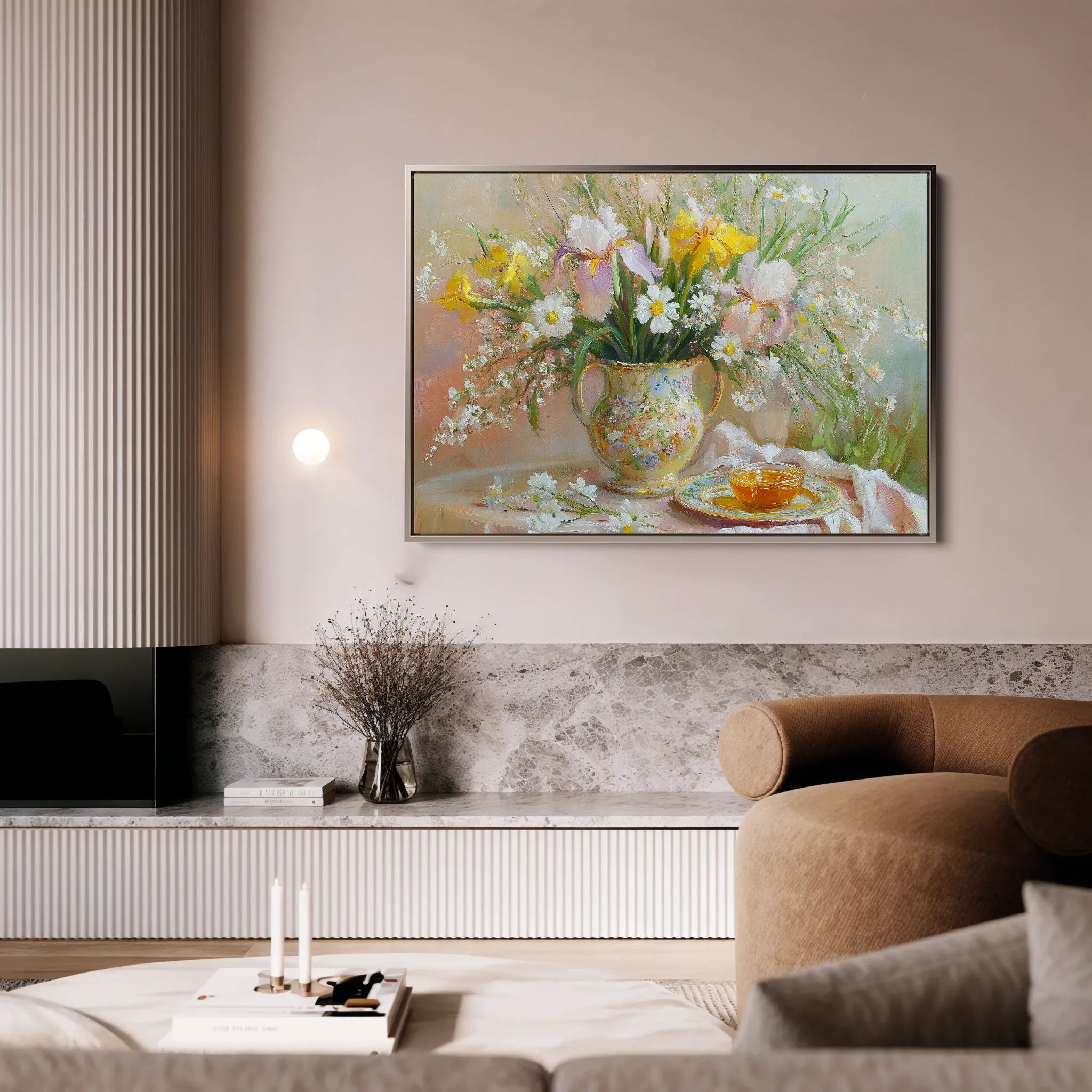 Floral 964 Canvas Art 60 x 40 cm / Black