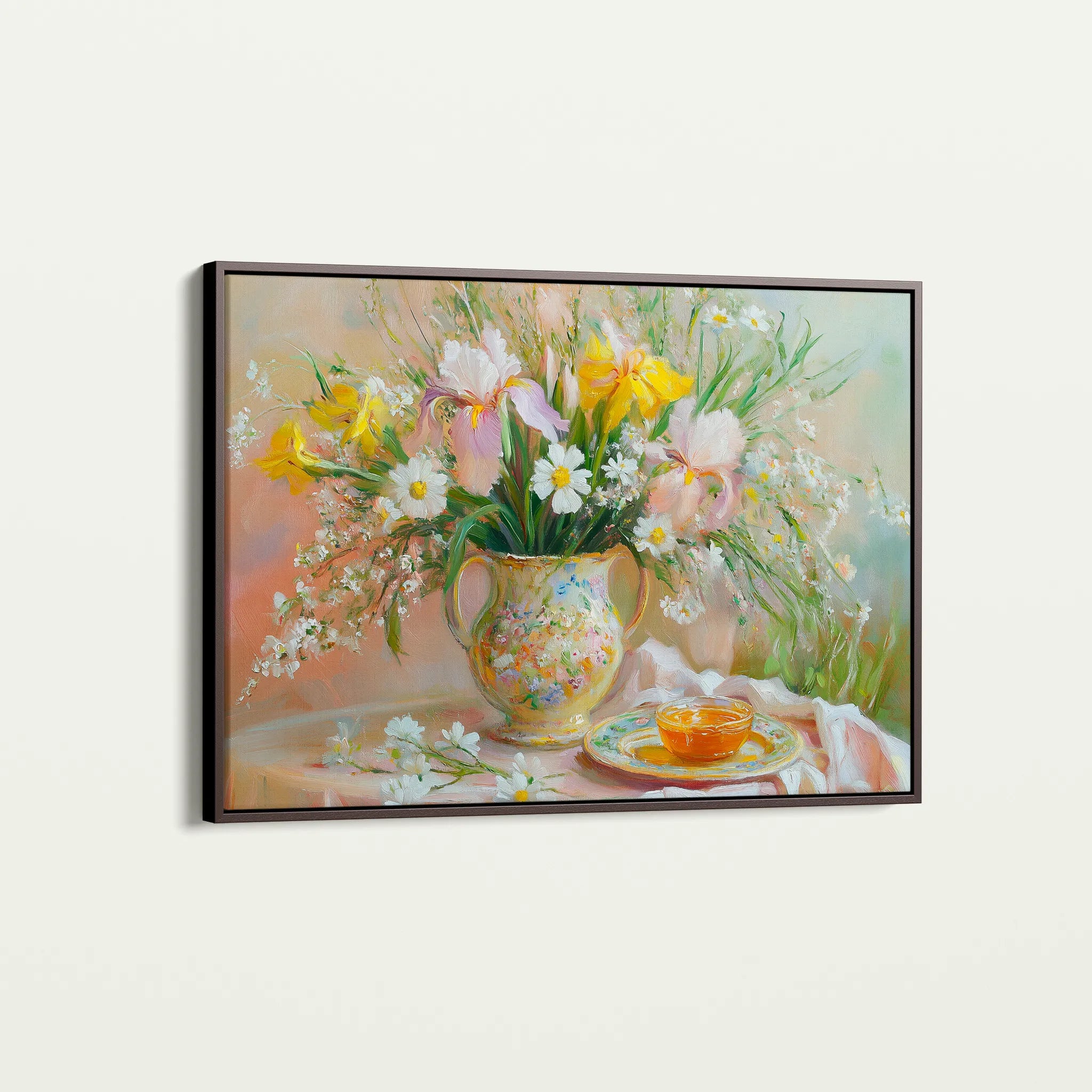 Floral 964 Canvas Art 60 x 40 cm / Black