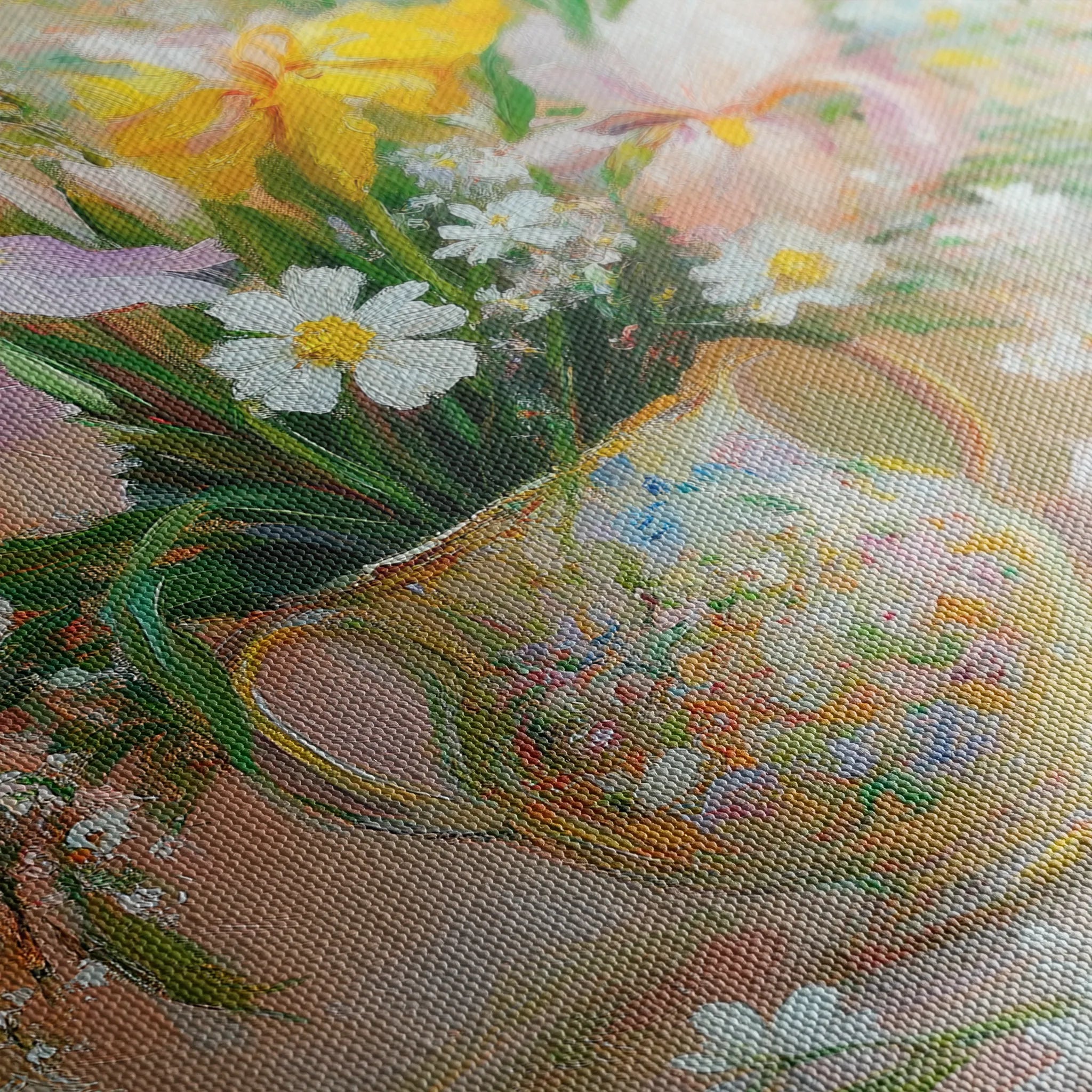 Floral 964 Canvas Art 60 x 40 cm / Black