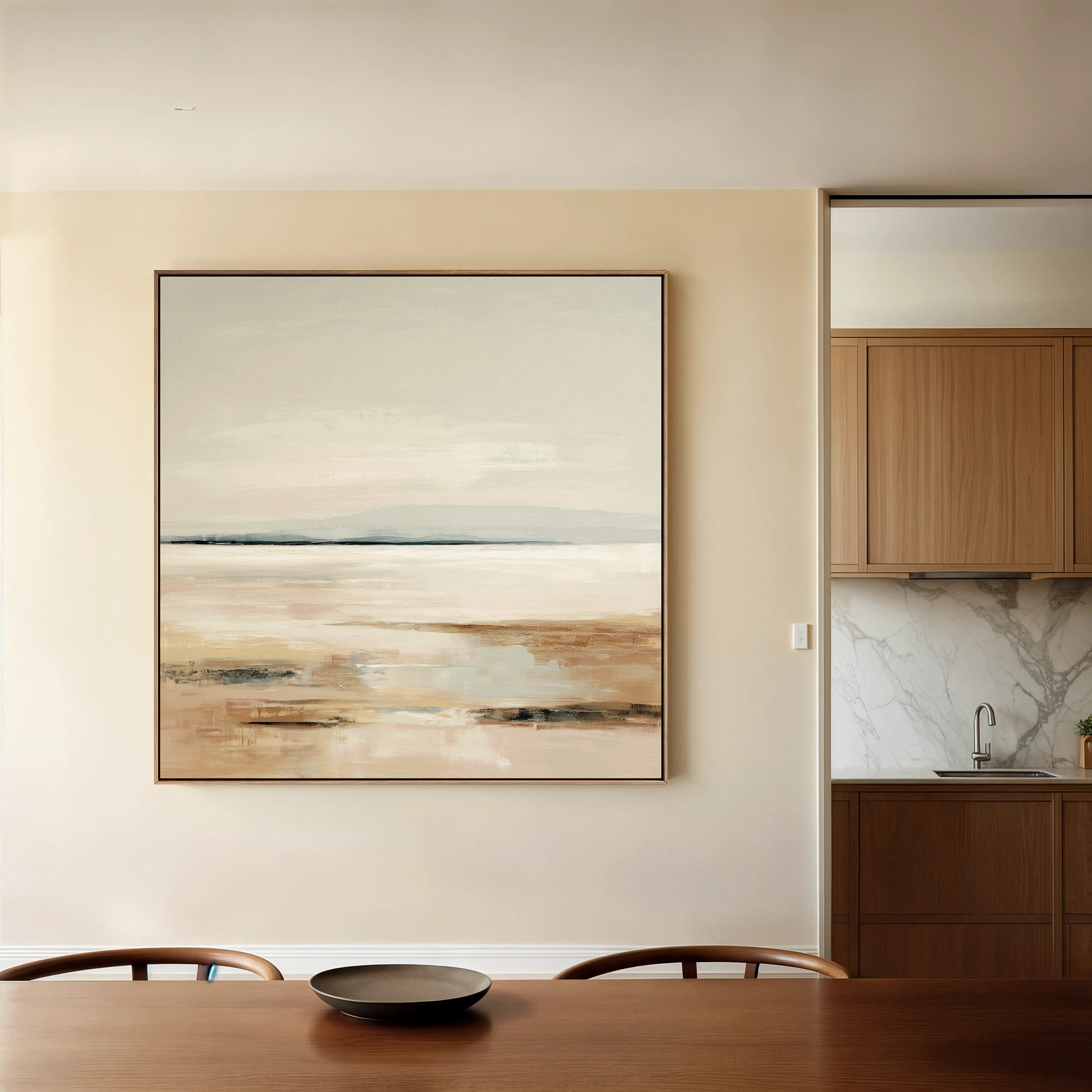 Abstract 965 Canvas Art 60 x 60 cm / Black