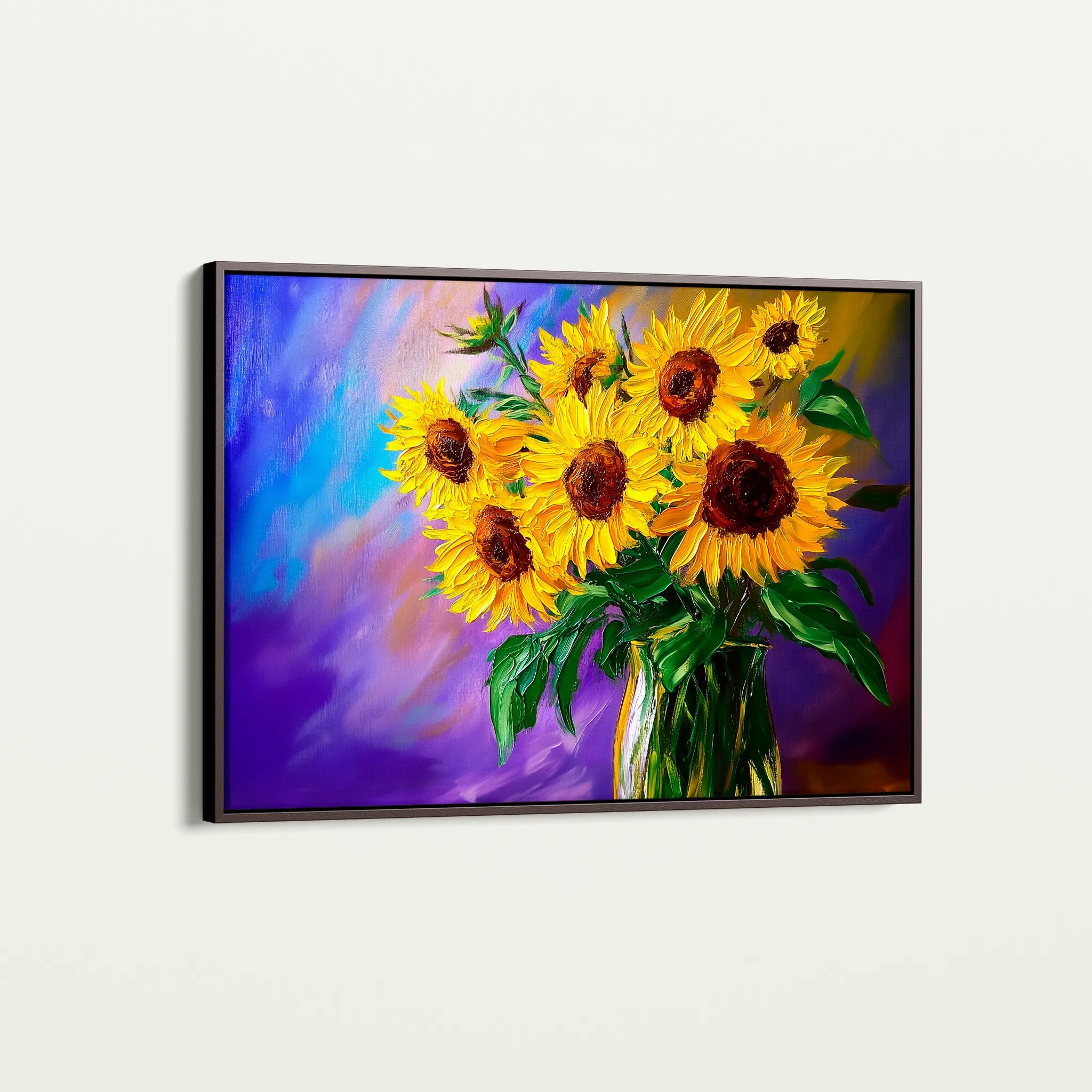Floral 965 Canvas Art 60 x 40 cm / Black