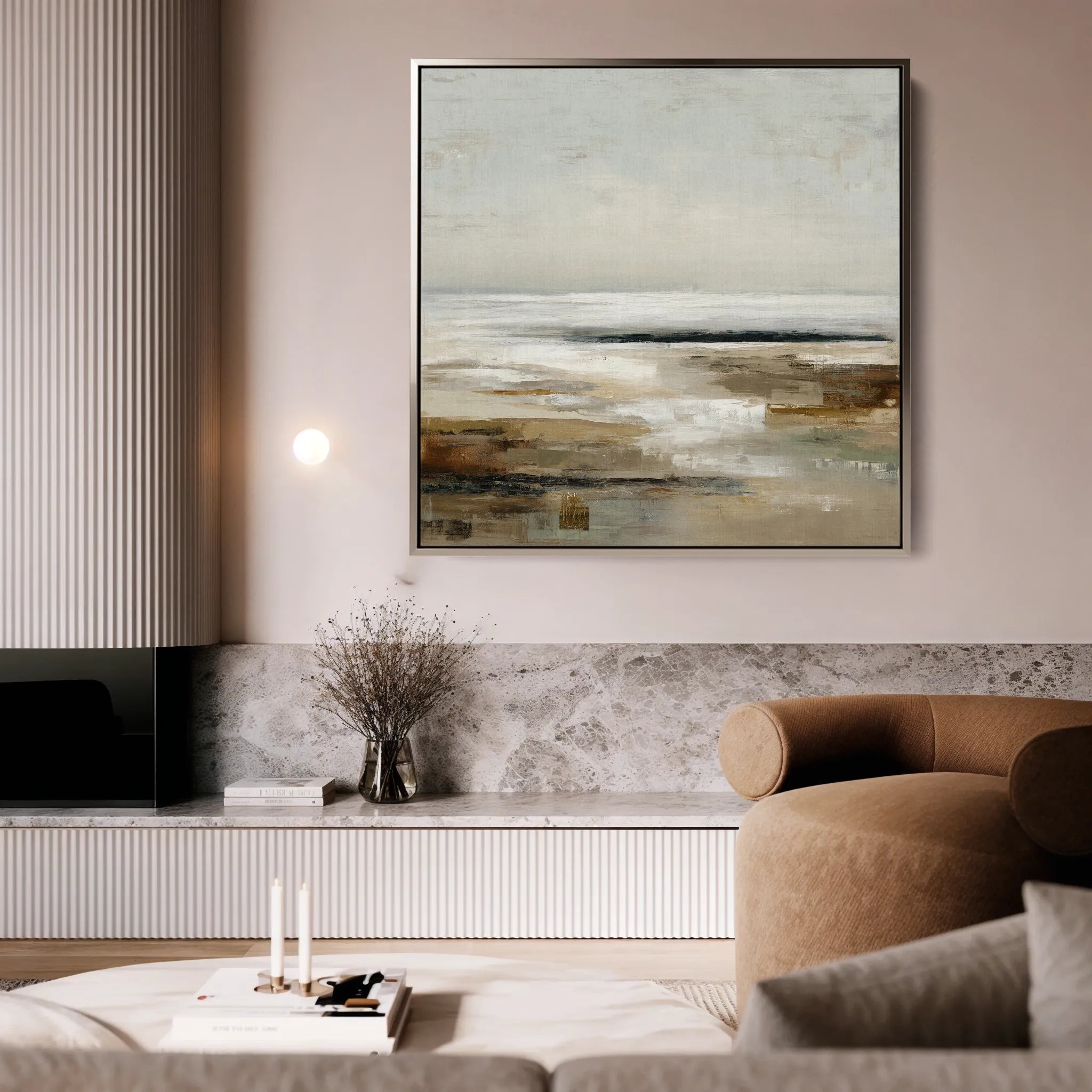 Abstract 966 Canvas Art 60 x 60 cm / Black