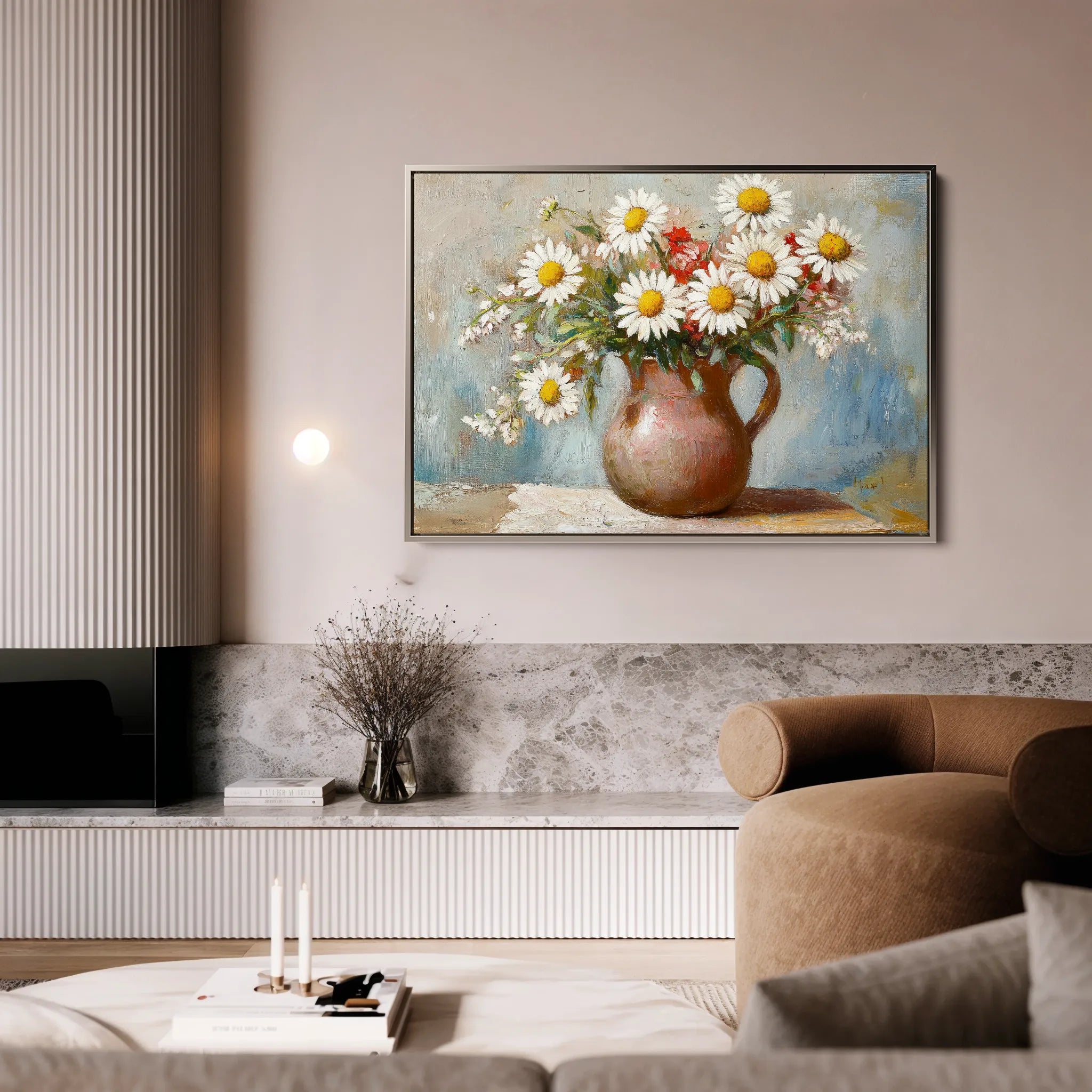 Floral 966 Canvas Art 60 x 40 cm / Black