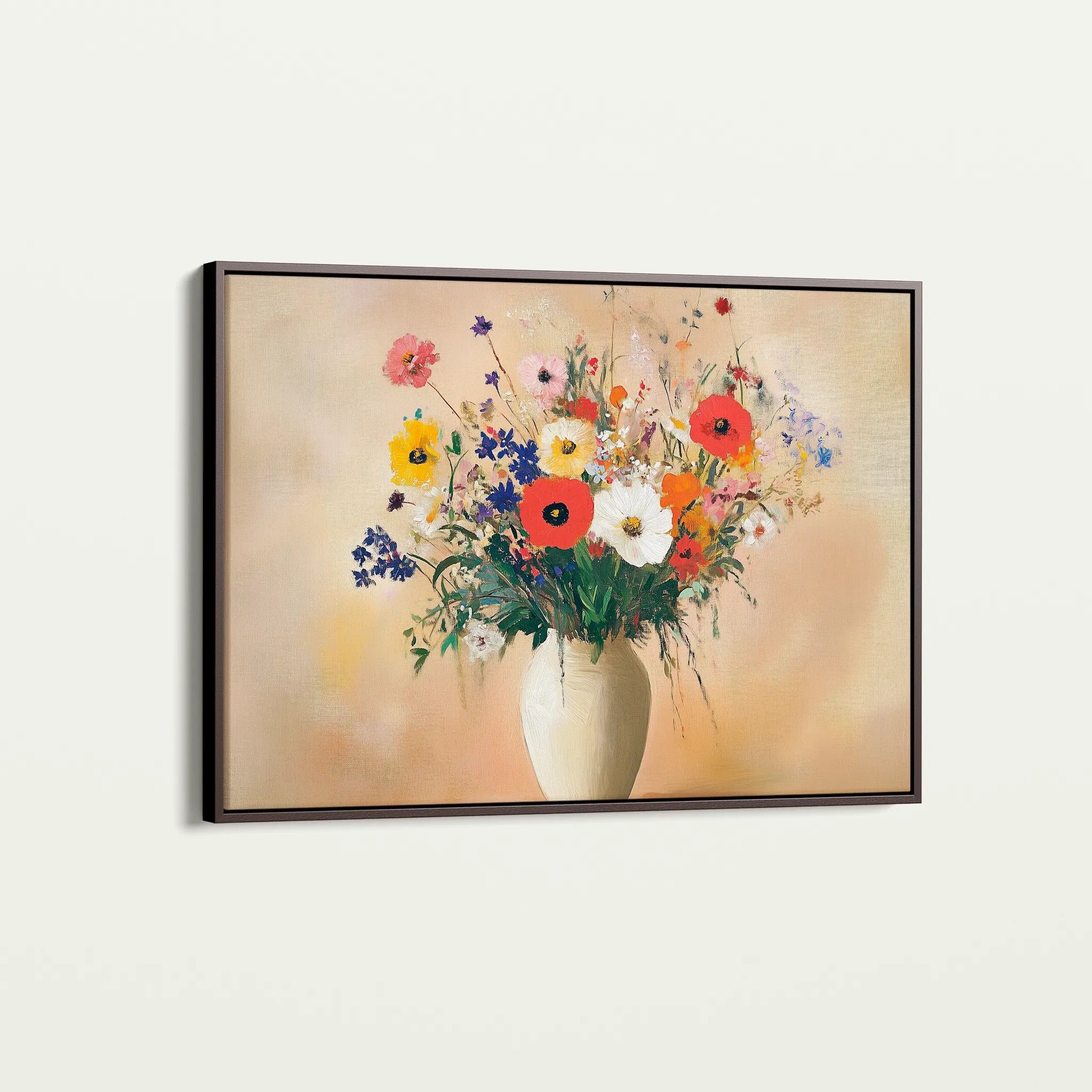 Floral 967 Canvas Art 60 x 40 cm / Black