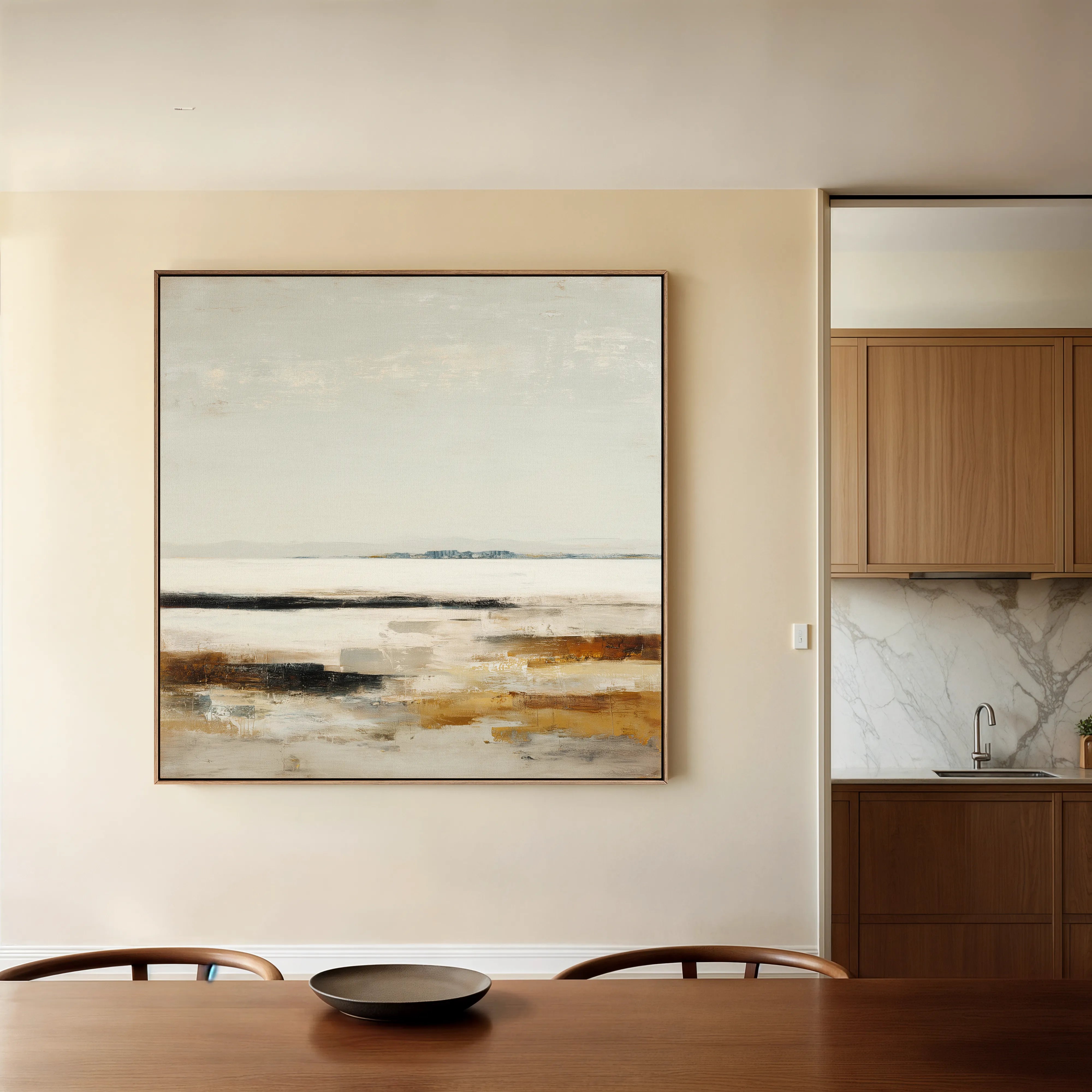 Abstract 968 Canvas Art 60 x 60 cm / Black